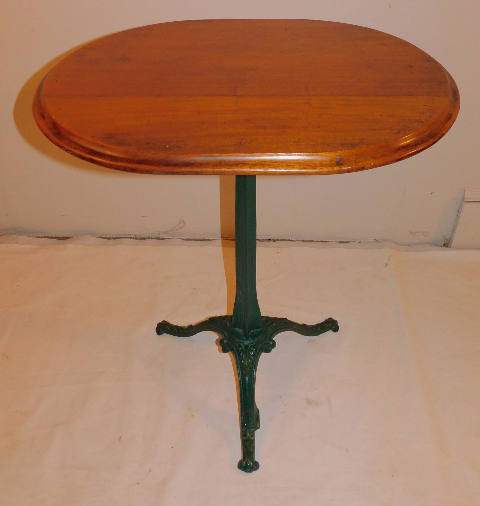 ANTIQUE IRON AND WOOD TABLE (1 of 2)