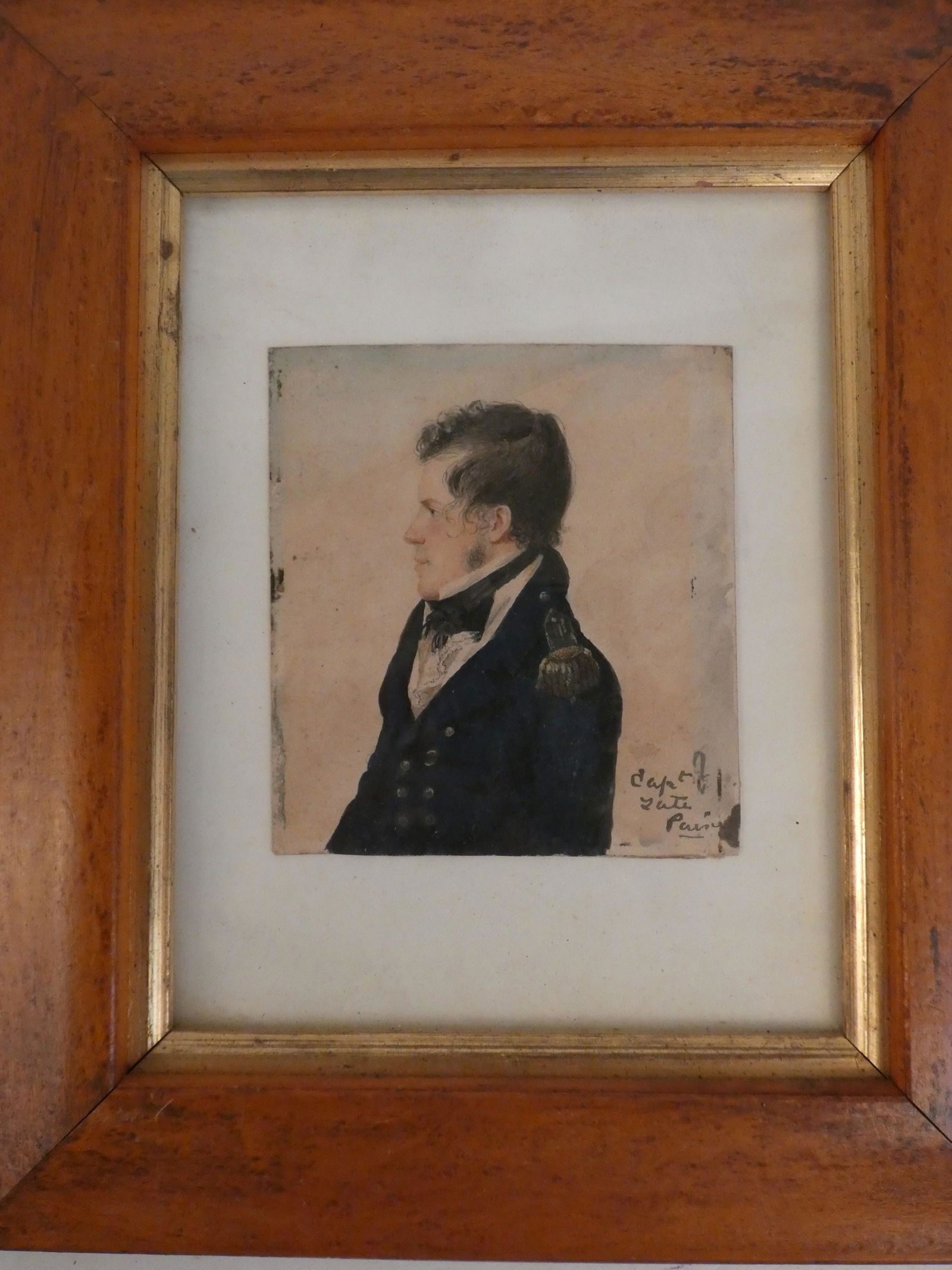 ANTIQUE PORTRAIT OF MILITARY OFFICER (1 of 2)