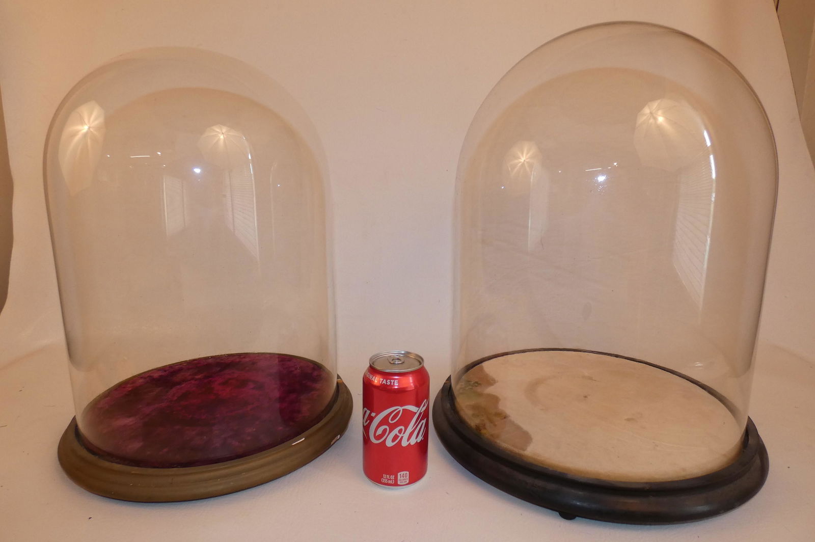 2 ANTIQUE GLASS DOME DISPLAYS (1 of 1)