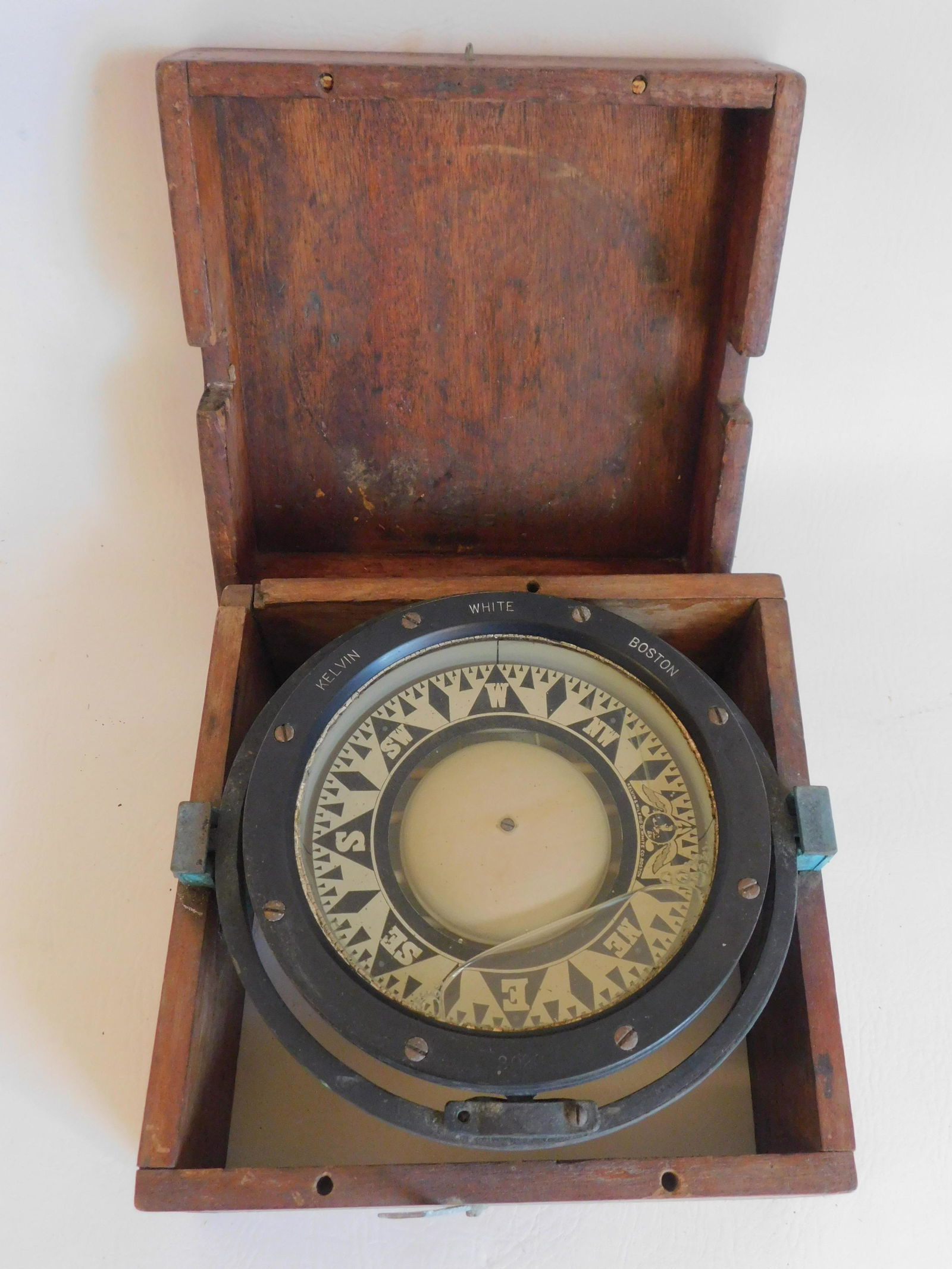 OLD WHITE SHIP COMPASS (1 of 2)
