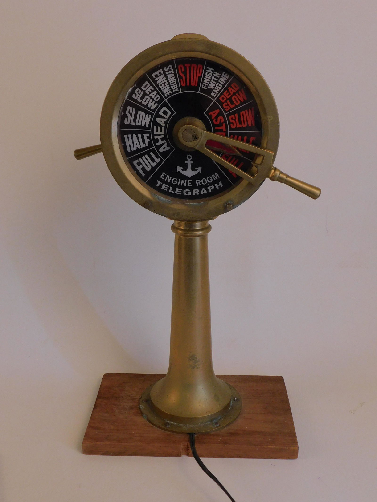 SMALL BRASS SHIP TELEGRAPH (1 of 2)