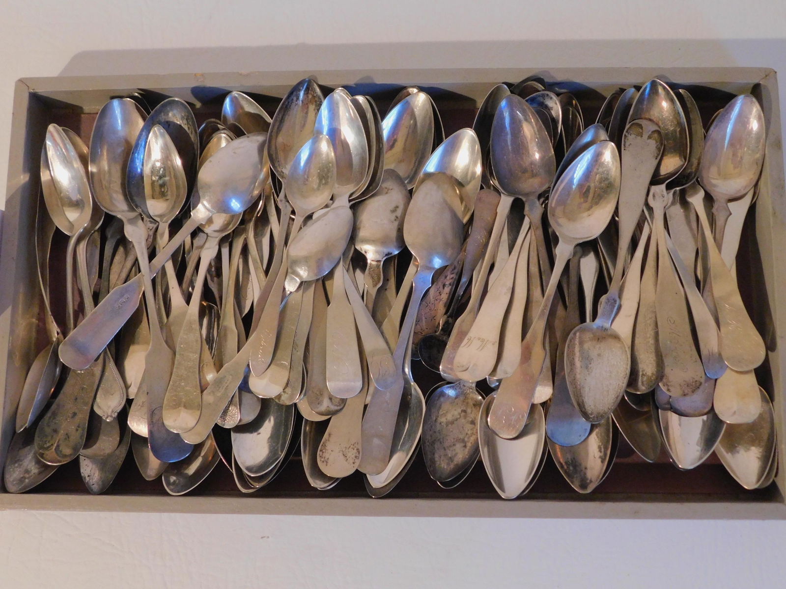 86 COIN SILVER SPOONS (1 of 1)
