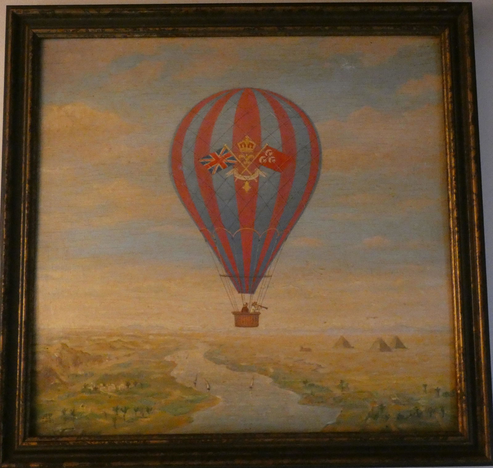 HOT AIR BALLOON OIL PAINTING (1 of 2)