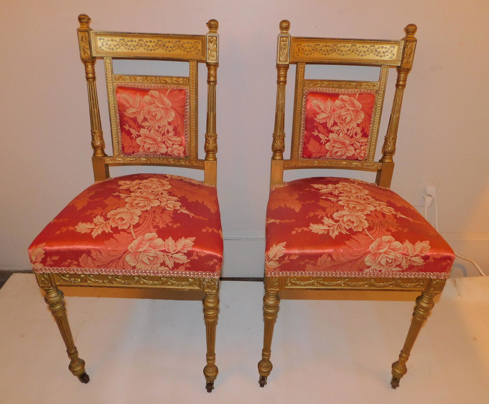 PAIR FRENCH SIDE CHAIRS (1 of 3)