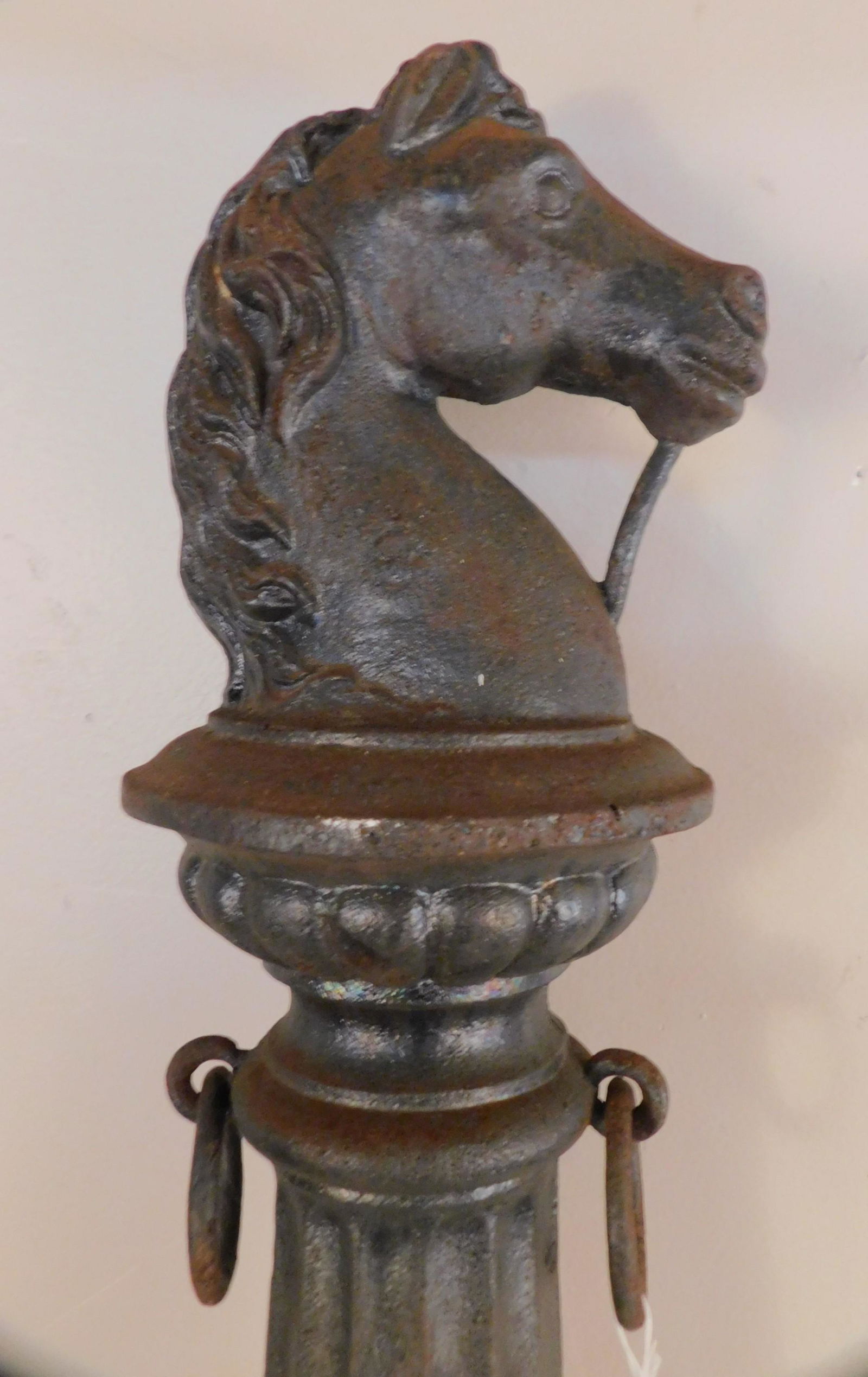 ANTIQUE IRON HITCHING POST (1 of 3)