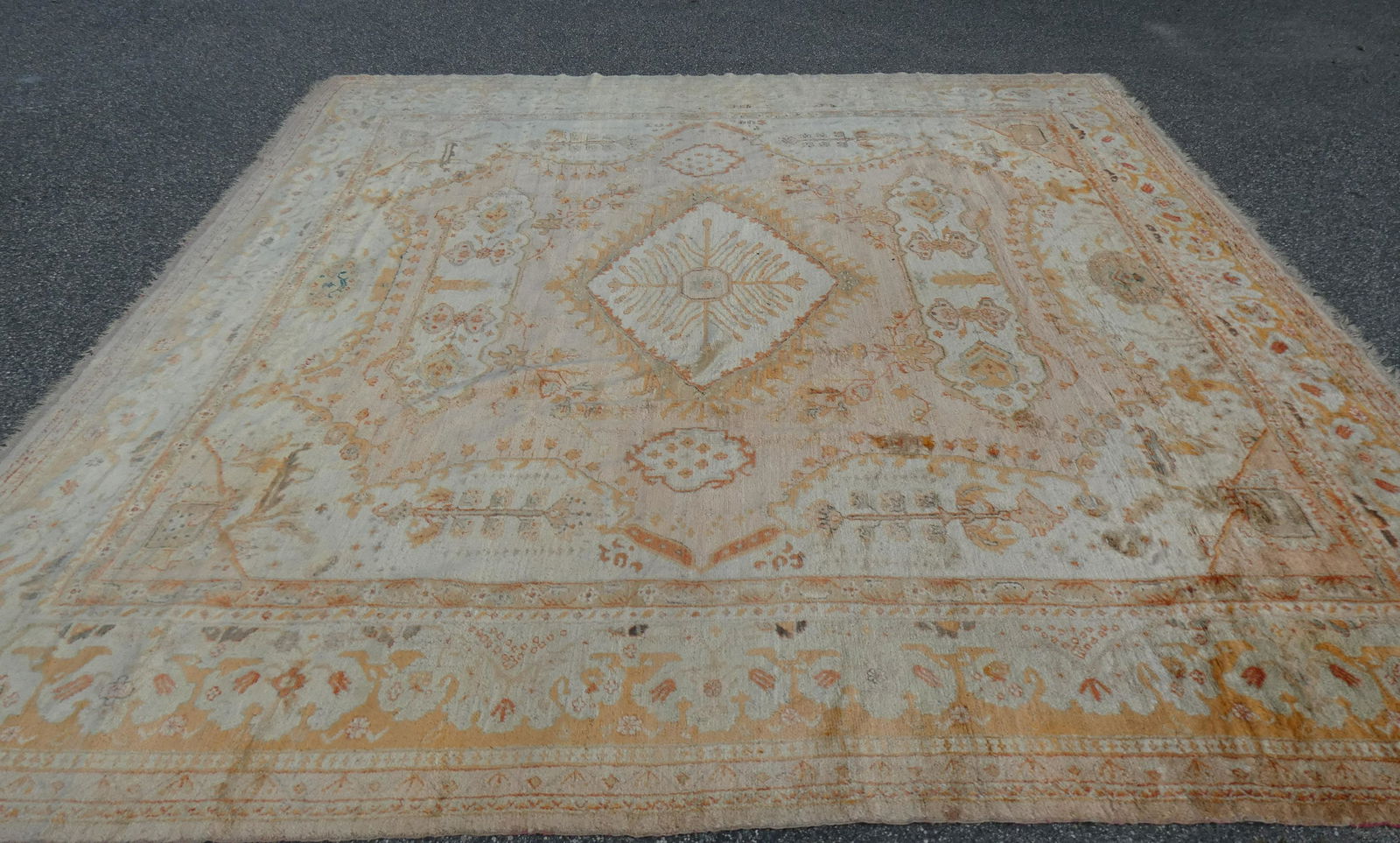 RARE MOHAIR OUSHAK CARPET (1 of 7)