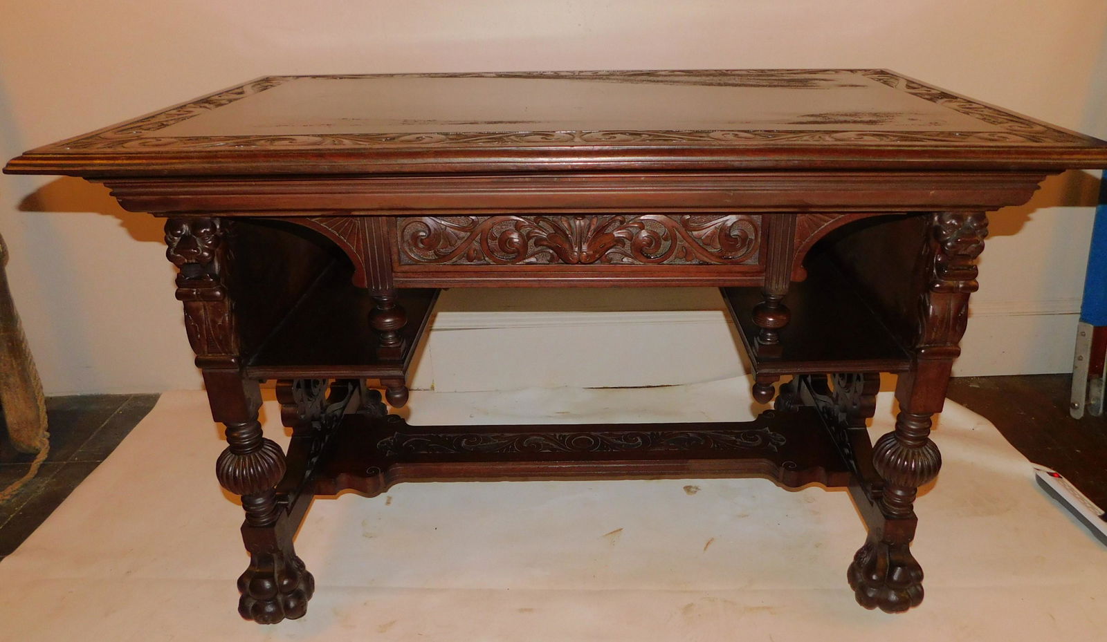 ELABORATE LIBRARY DESK ATTR. HORNER (1 of 7)