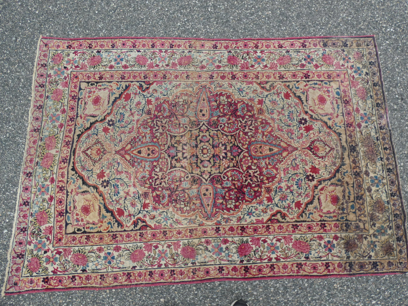 ANTIQUE KERMAN LAVAR RUG (1 of 3)