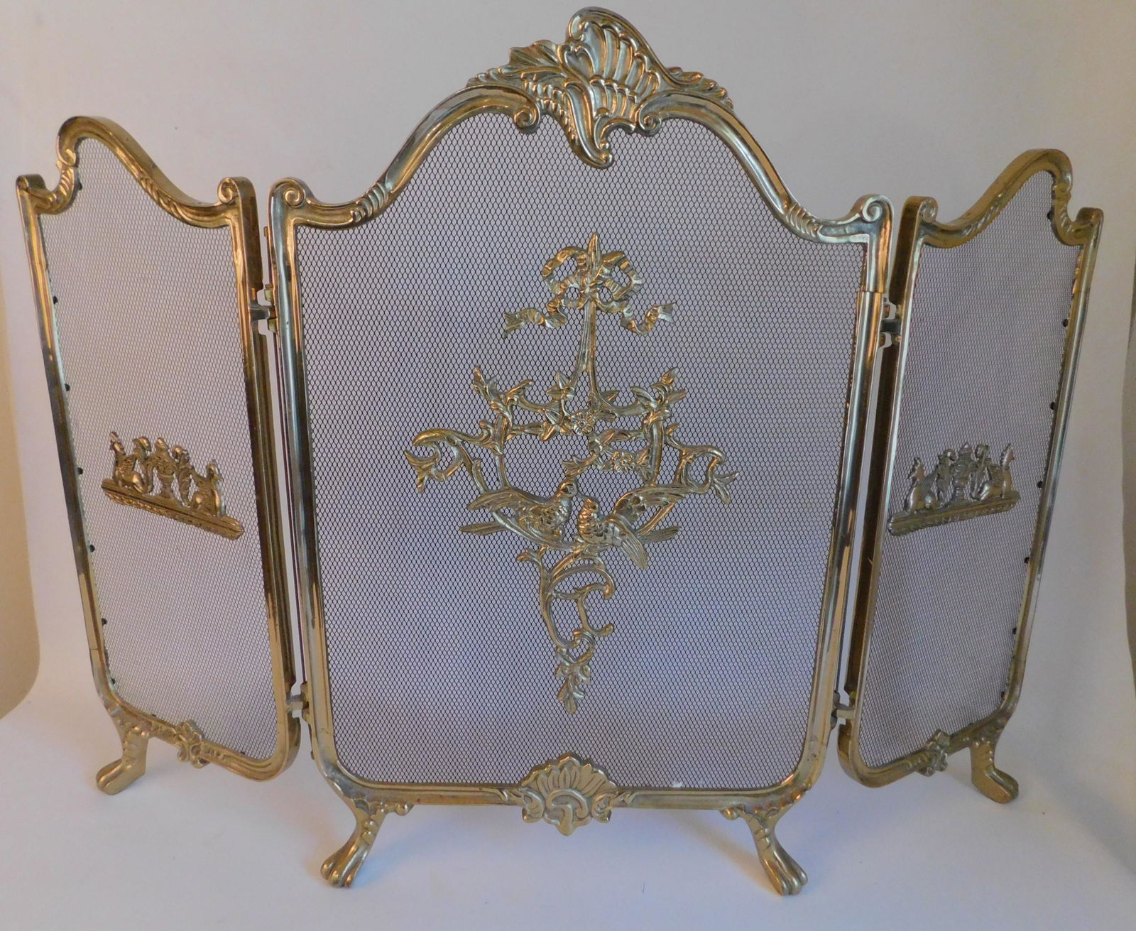 FRENCH BRASS FIRESCREEN (1 of 2)