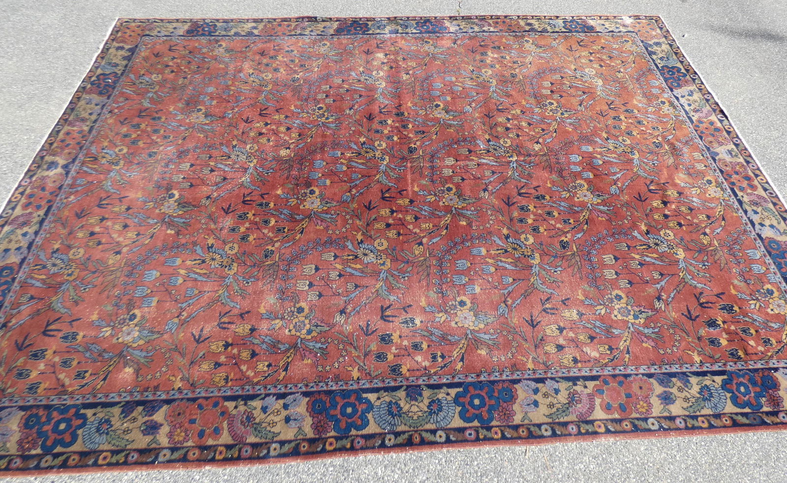 UNUSUAL OLD SPARTA CARPET 11 X 15 (1 of 6)