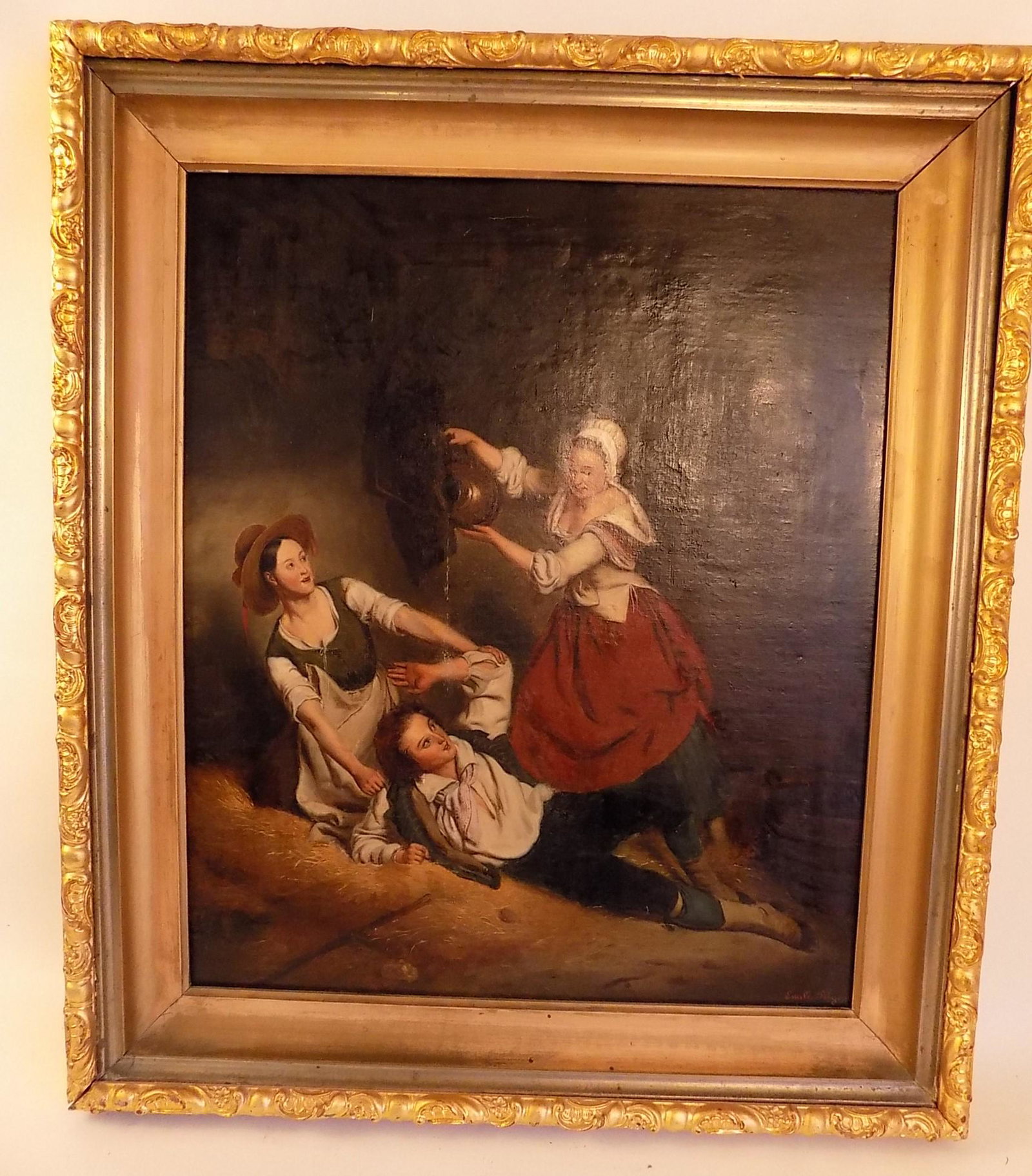EMILE RIGAN GENRE PAINTING (1 of 4)