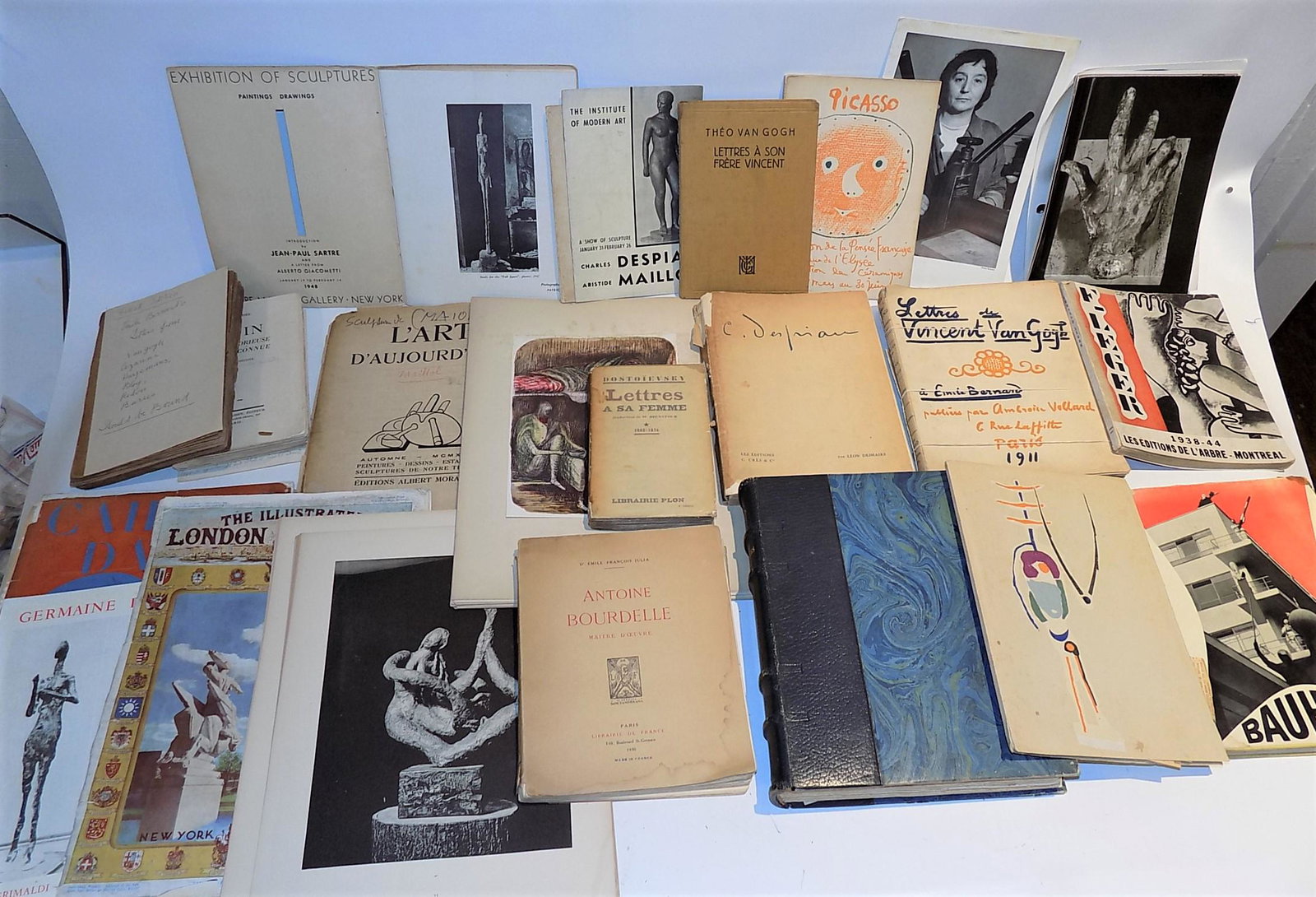LOT OLD FRENCH MASTER ART BOOKS & CATALOGS (1 of 3)