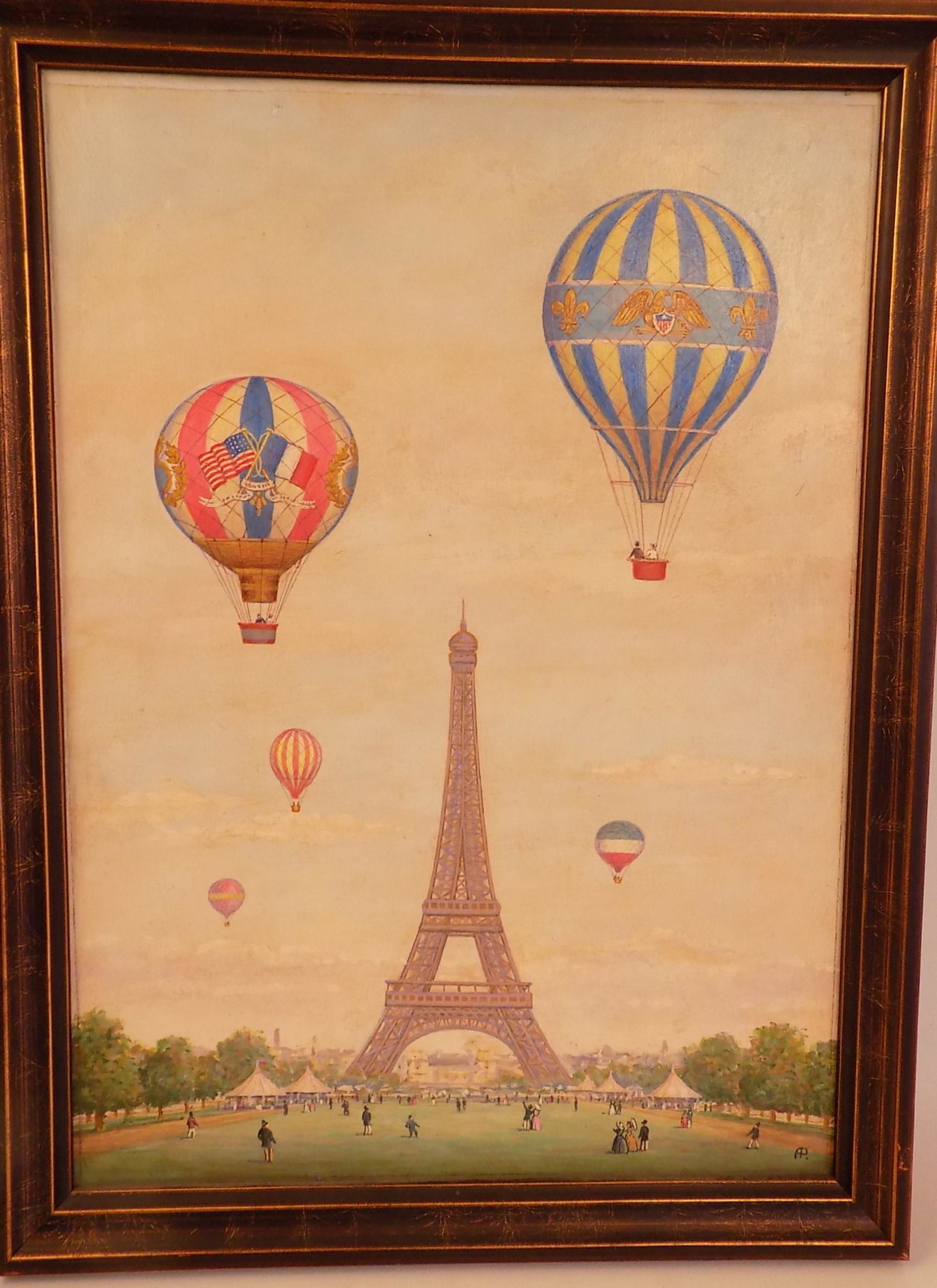 BALLOONS OVER PARIS OIL PAINTING (1 of 4)