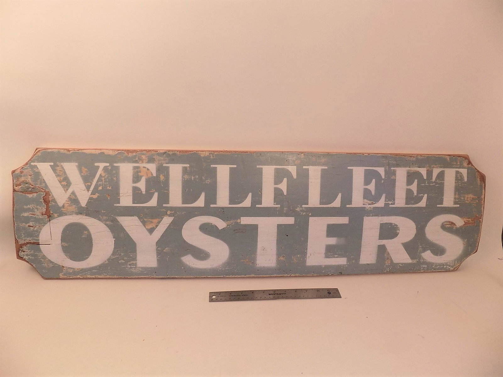 VINTAGE WELLFLEET OYSTERS SIGN (1 of 4)