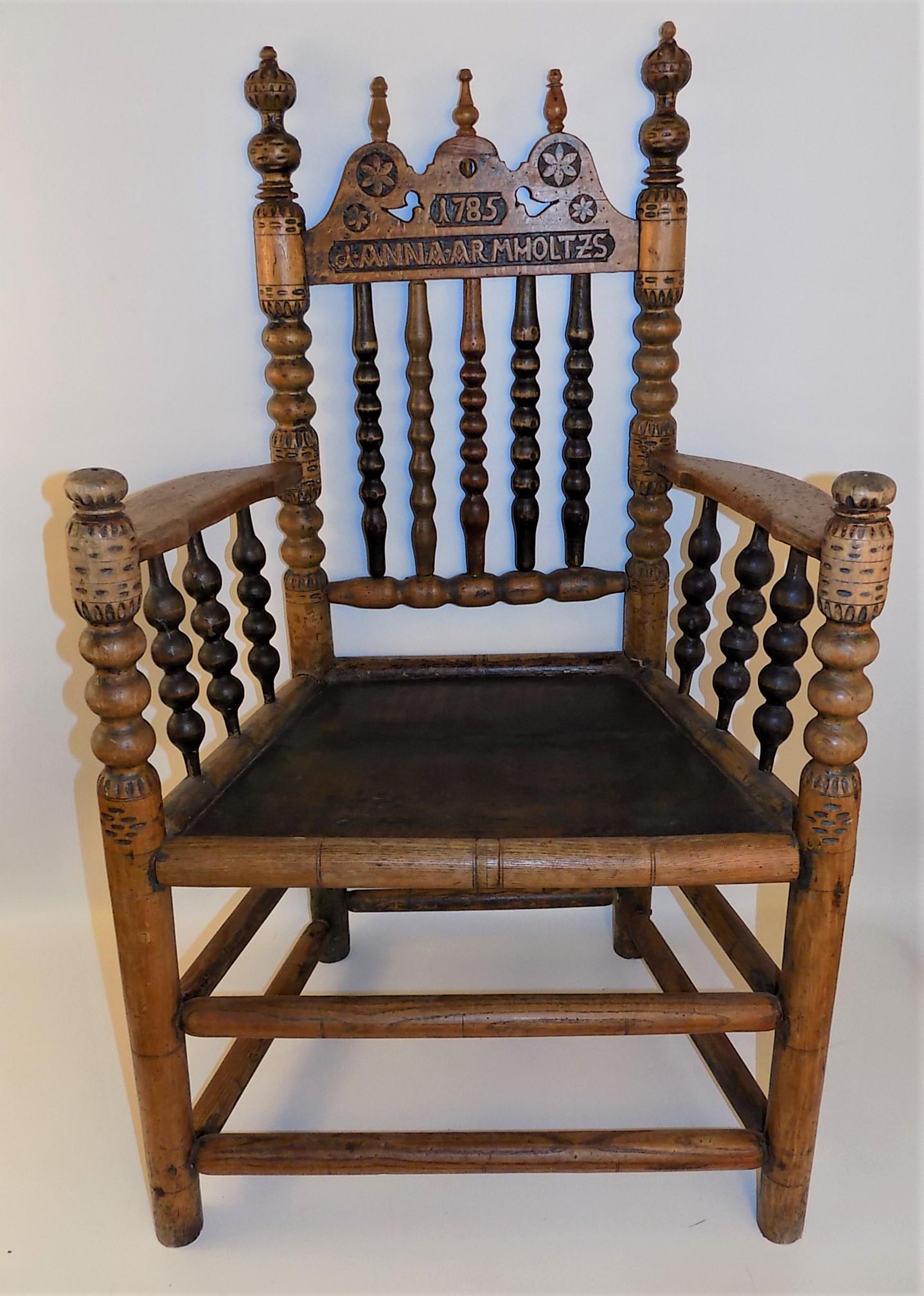 1785 TURNED WOOD ARMCHAIR (1 of 2)