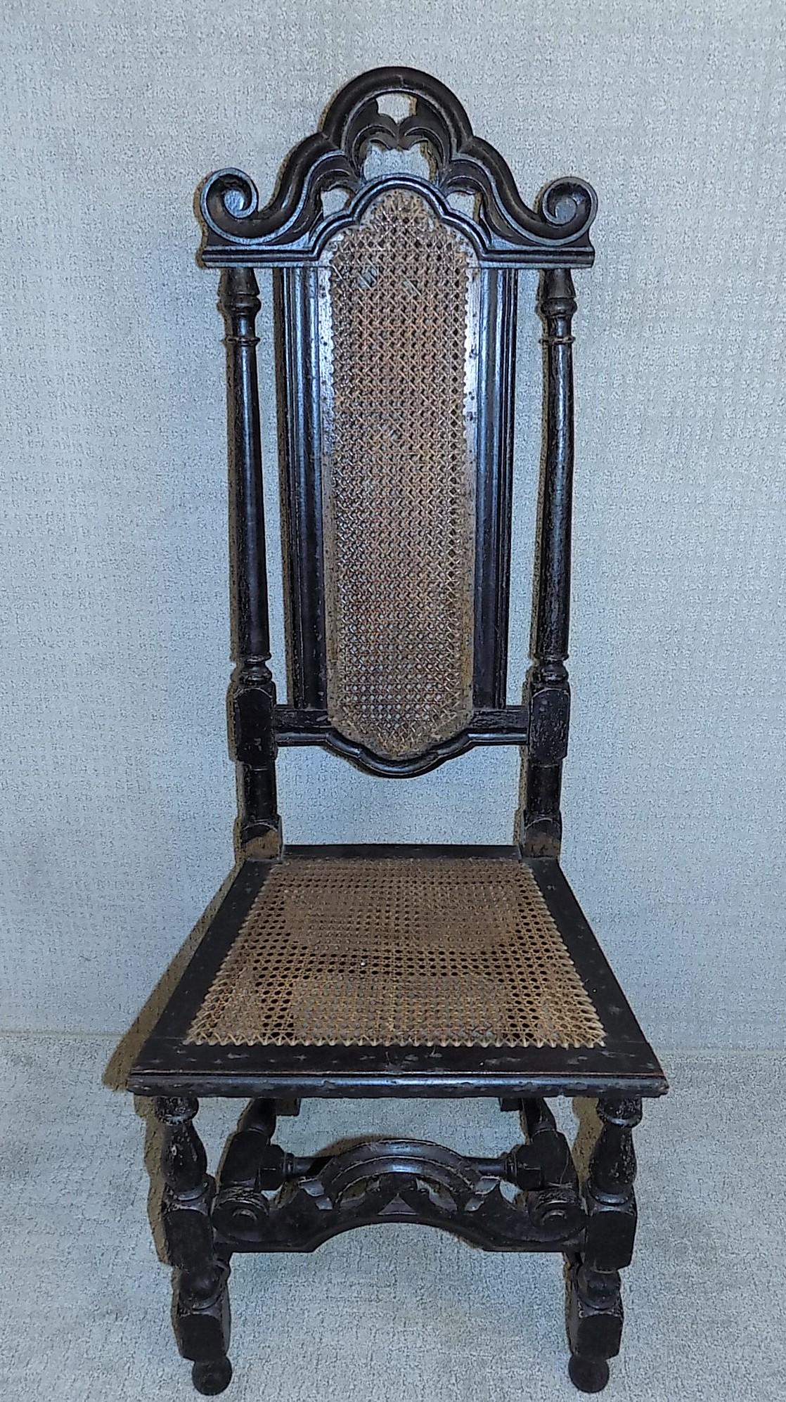 BOSTON C. 1700 COLONIAL CHAIR (1 of 3)