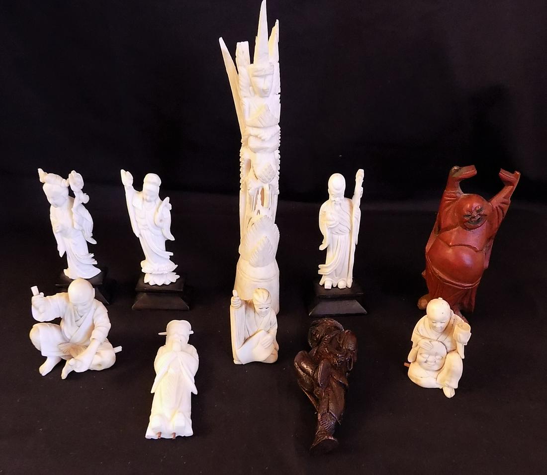 PAIR ANTIQUE CHINESE MEDALLION 10" PLATES (1 of 4)