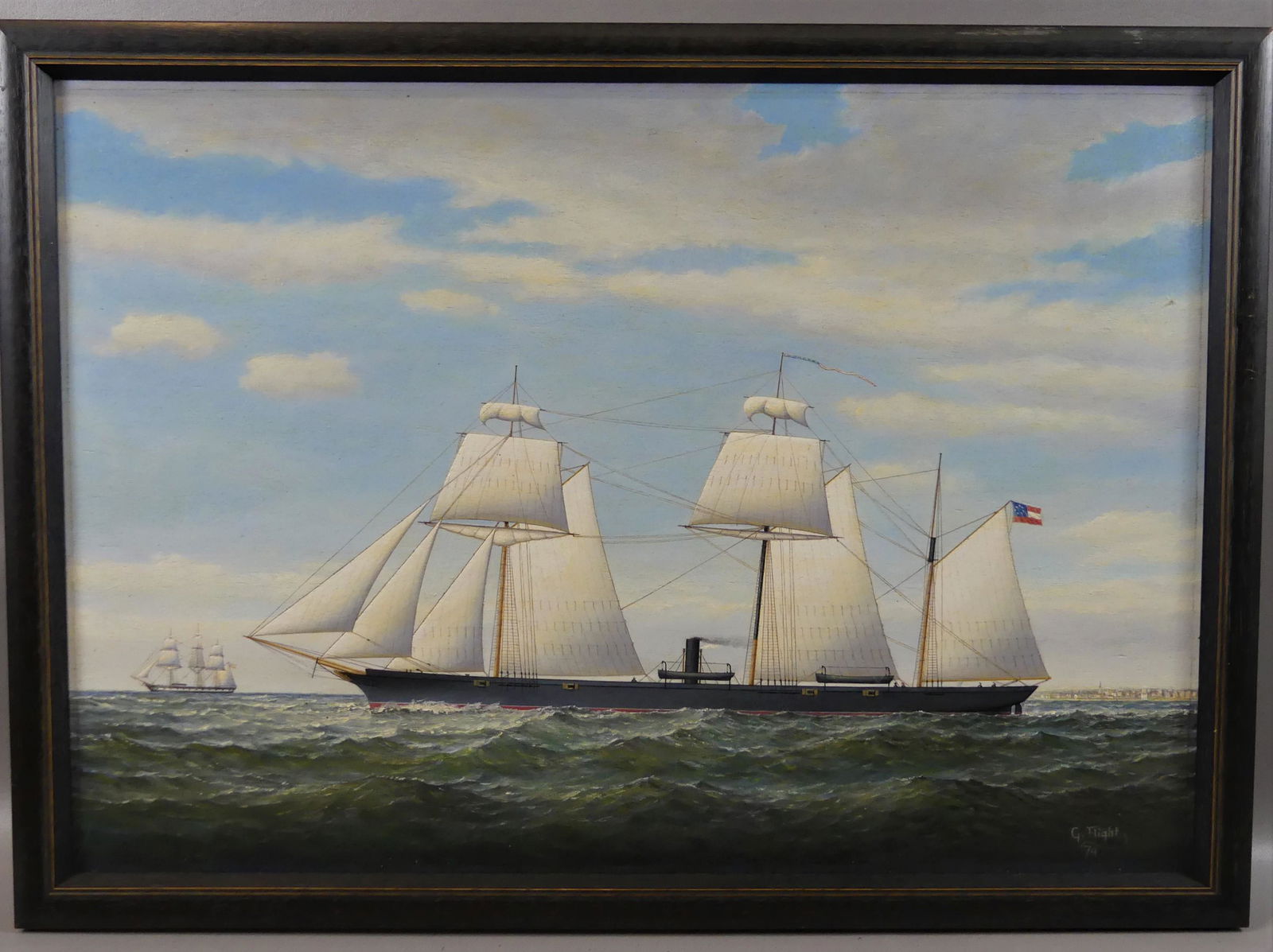 GRAHAM FLIGHT PAINTING - CONFEDERATE SHIP ALABAMA (1 of 5)