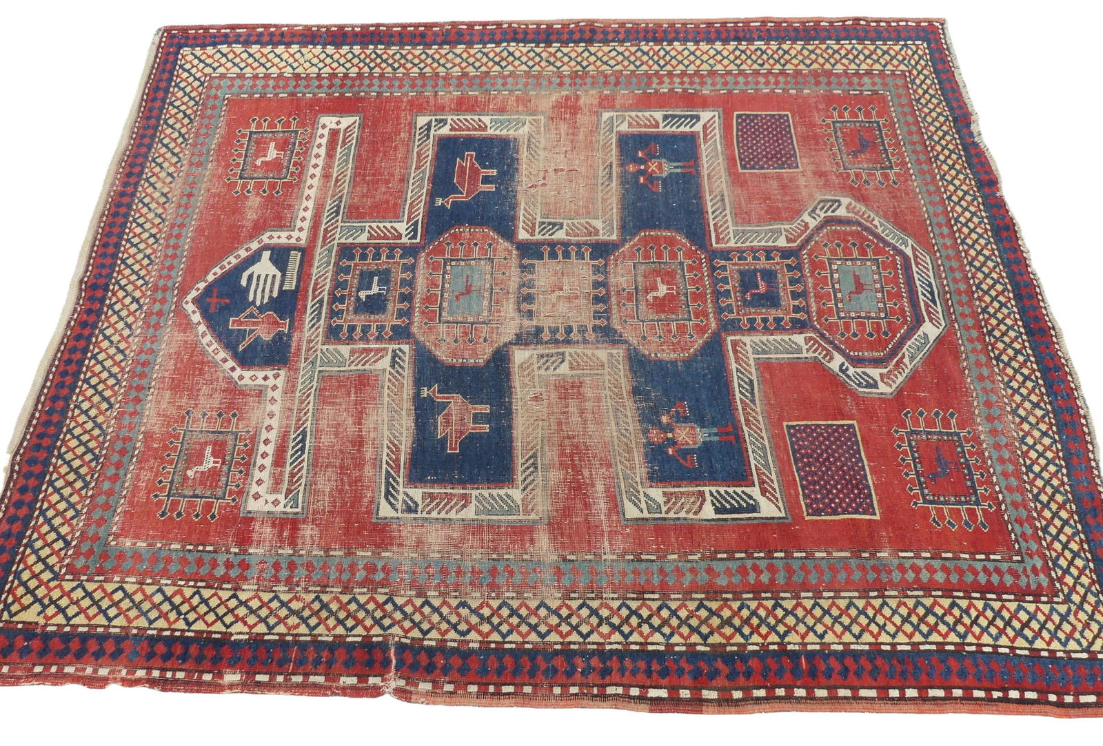 RARE ANTIQUE KARABAUGH SCATTER RUG (1 of 5)