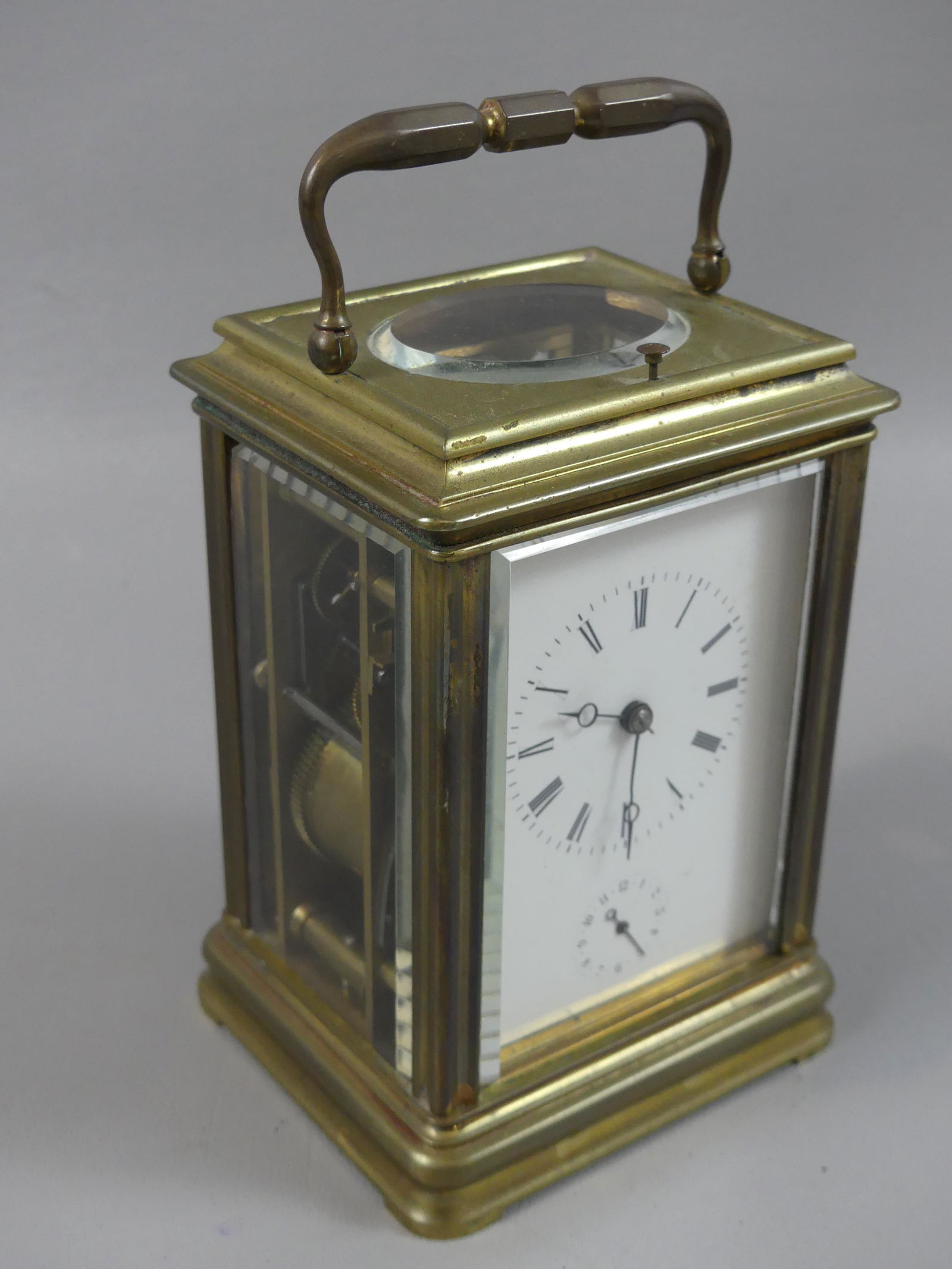 FRENCH BRASS REPEATING CARRIAGE CLOCK (1 of 2)