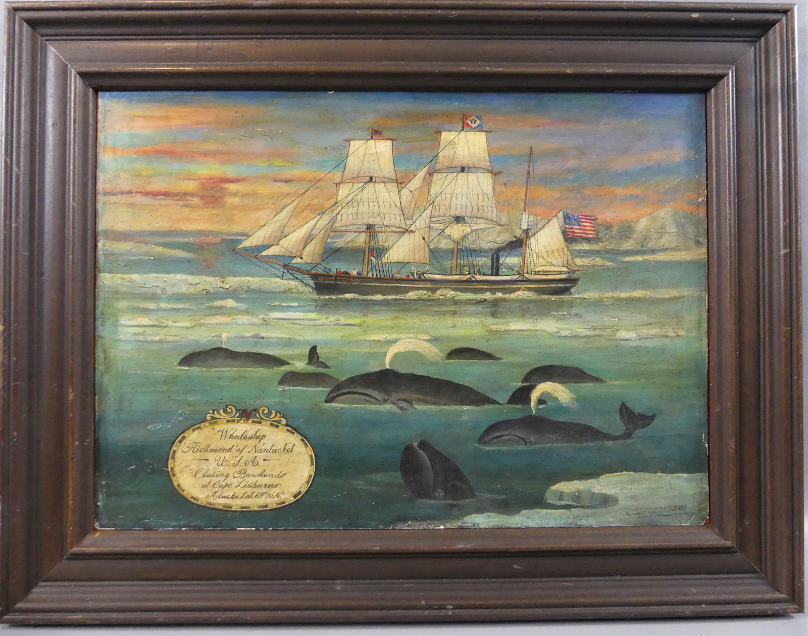 ALASKA WHALING SCENE SIGNED ERICKSON (1 of 6)