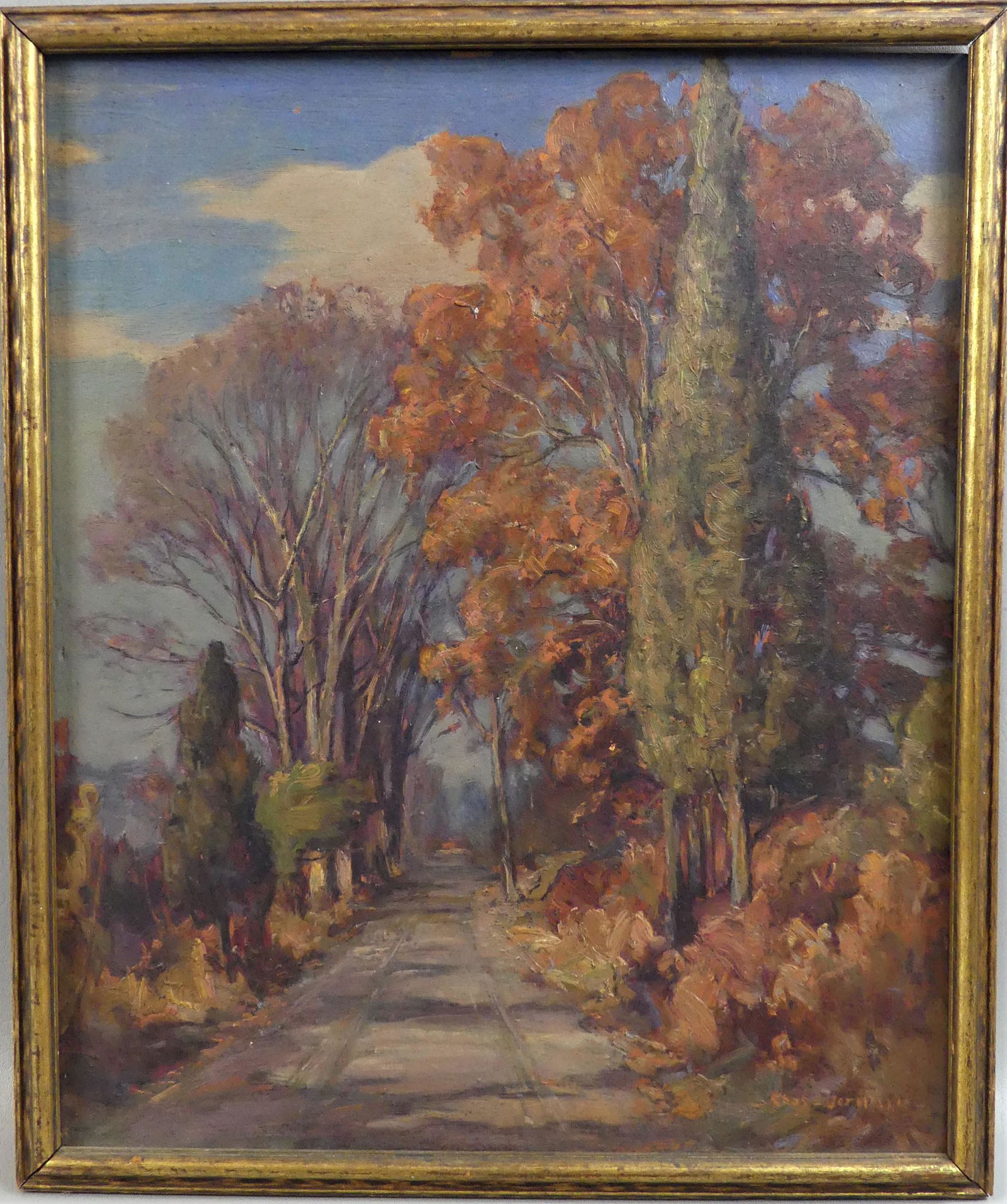 CHAS. VERMOSKIE AUTUMN LANDSCAPE PAINTING (1 of 3)