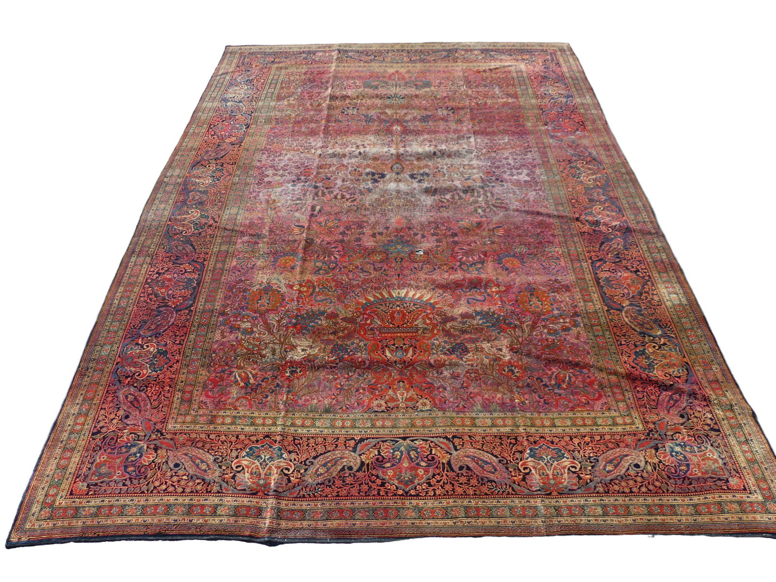 ANTIQUE SAROUK - MOHTASHAM KASHAN CARPET 10 X 14 (1 of 6)