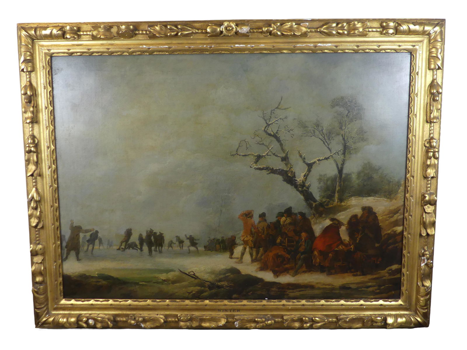 PJ LOUTHERBOURG II ANTIQUE SKATERS PAINTING (1 of 8)