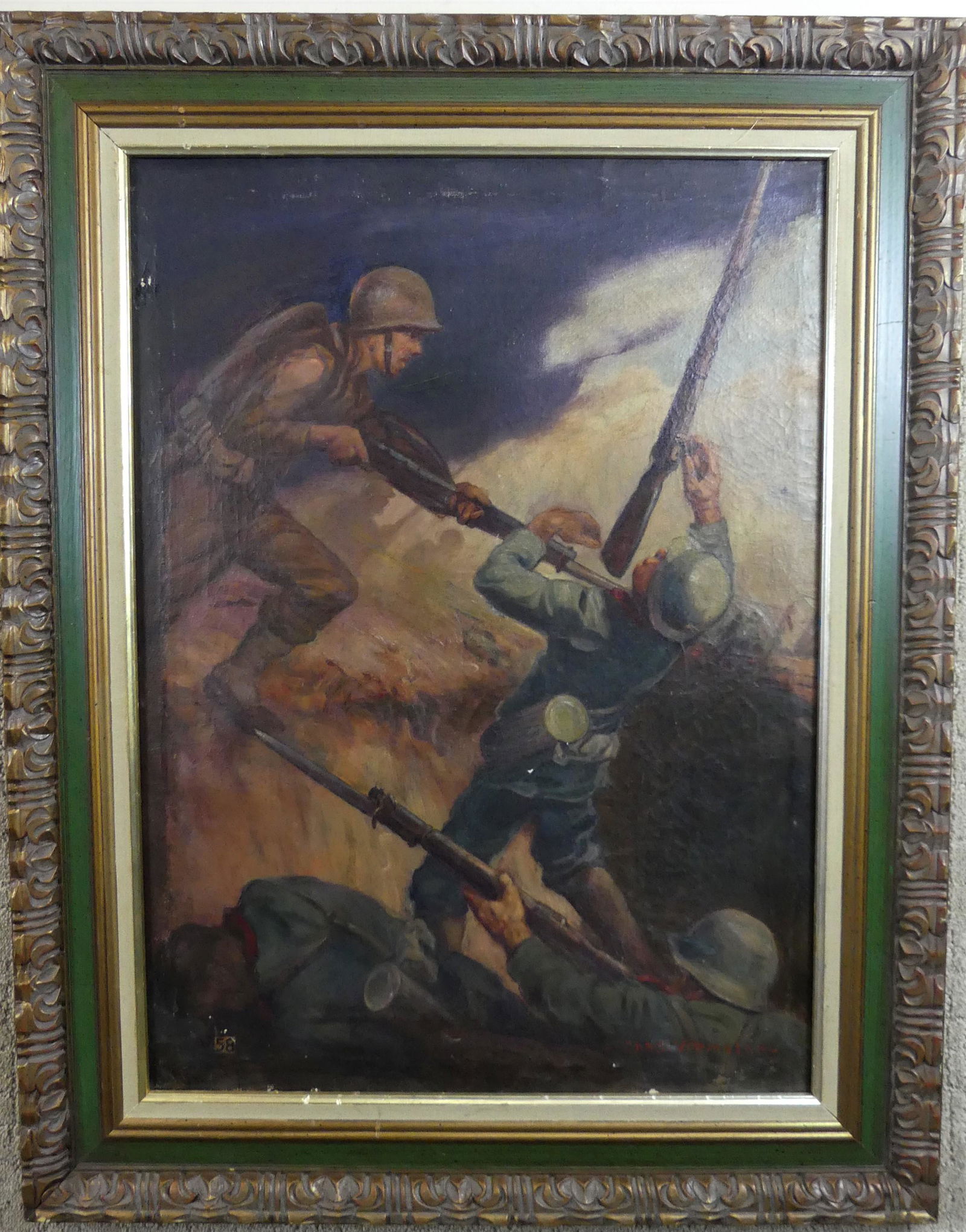 WWII BATTLE PAINTING BY VERMOSKIE (1 of 4)