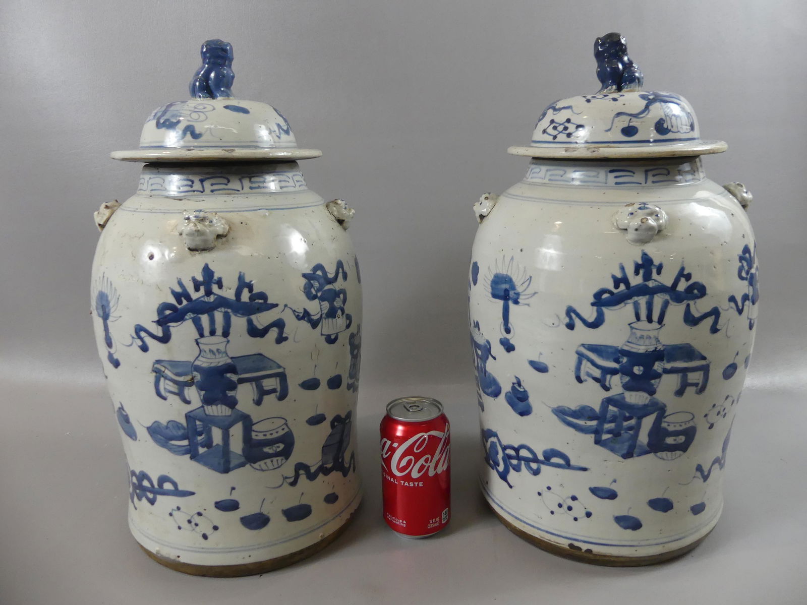 PAIR LARGE CHINESE GINGER JARS (1 of 5)