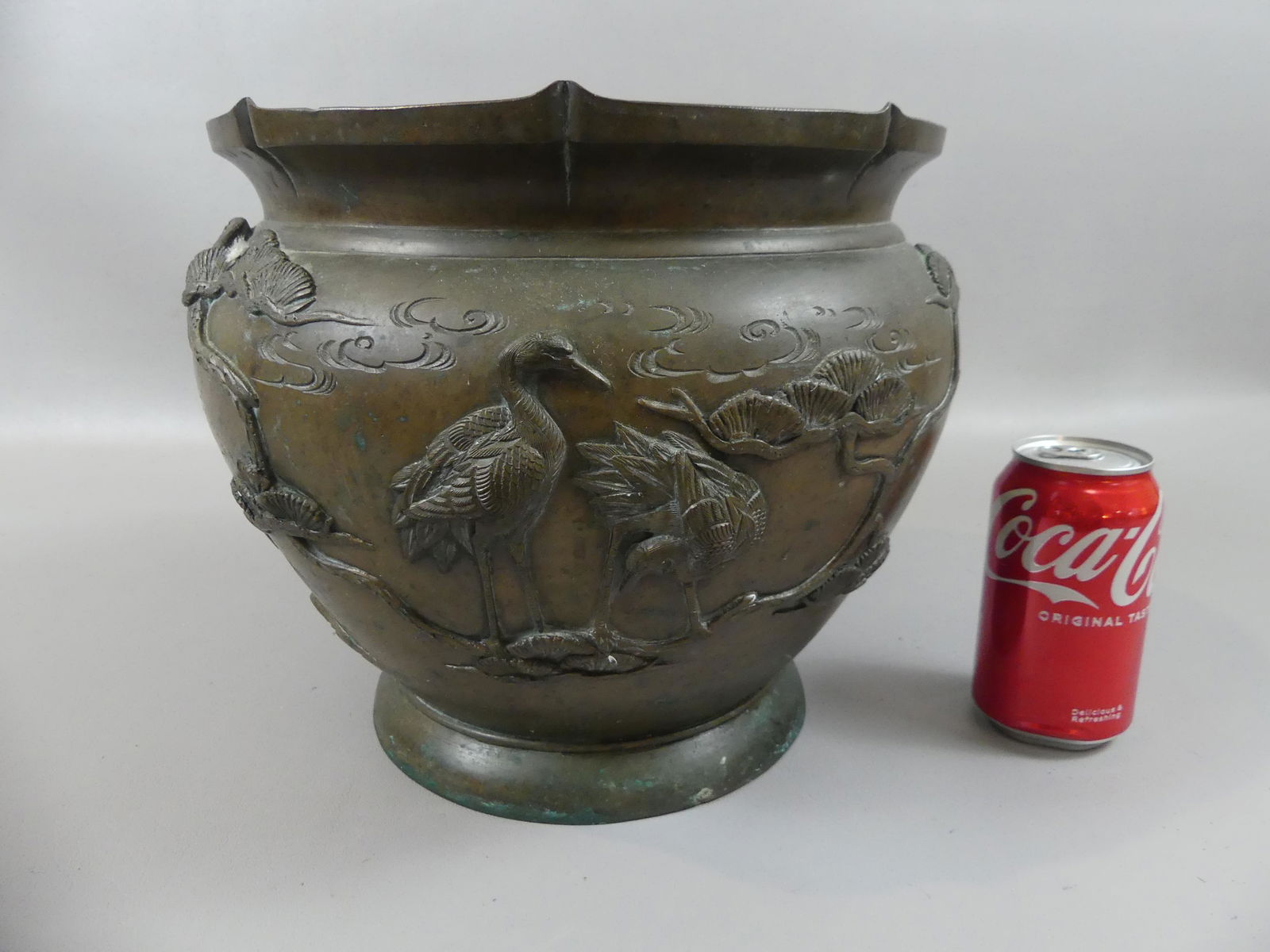 JAPANESE MEIJI BRONZE PLANTER (1 of 5)