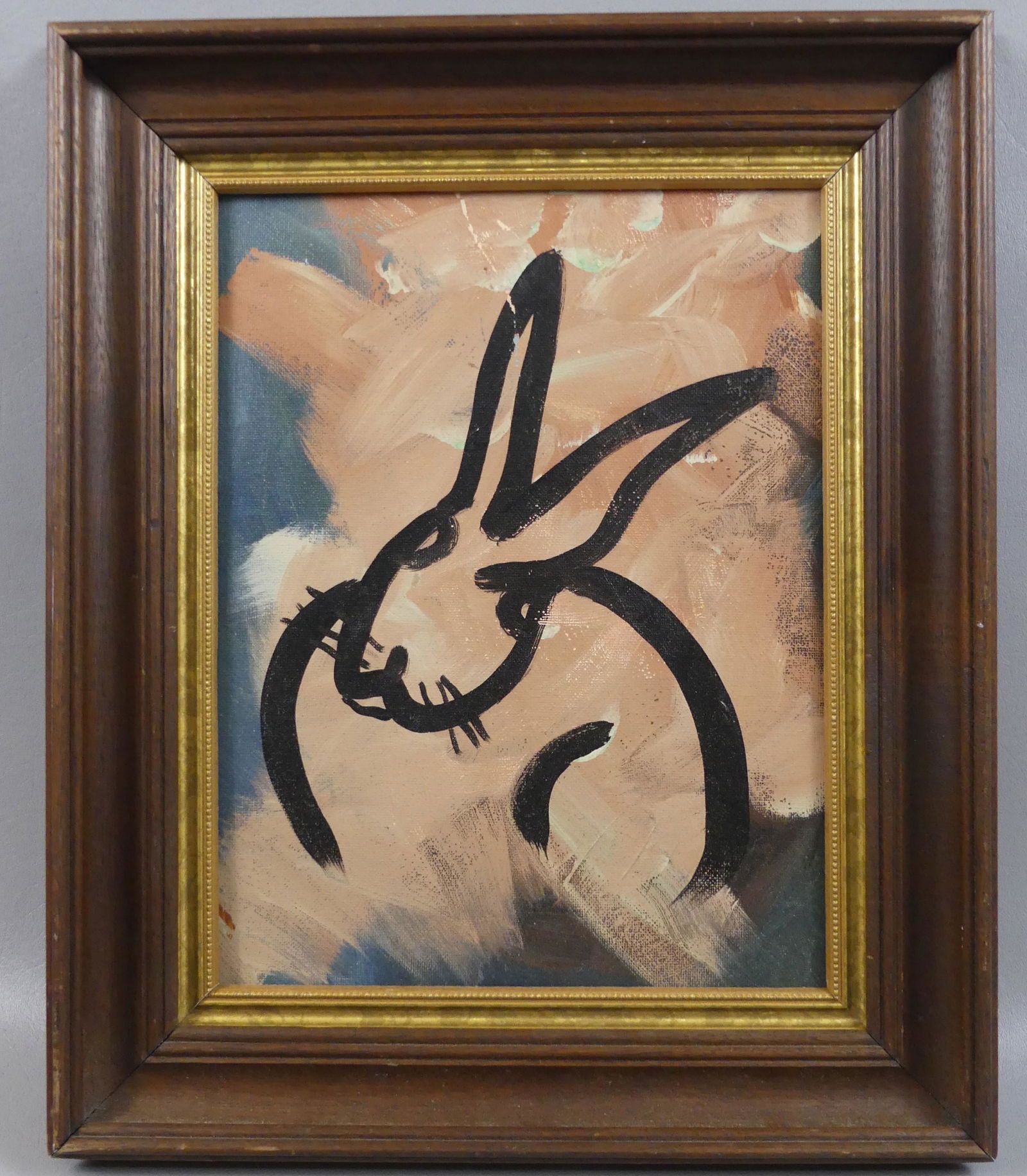 AFTER HUNT SLONEM - RABBIT PAINTING (1 of 2)