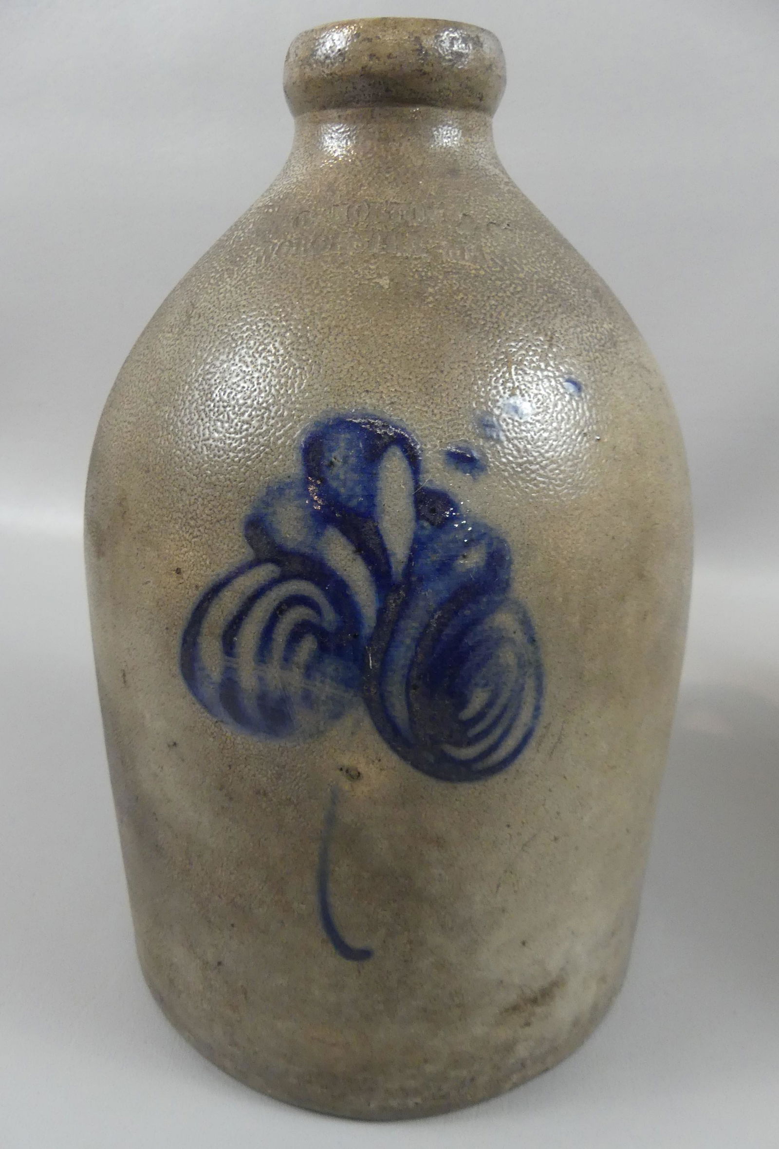 NORTON STONEWARE JUG - FLOWER (1 of 3)