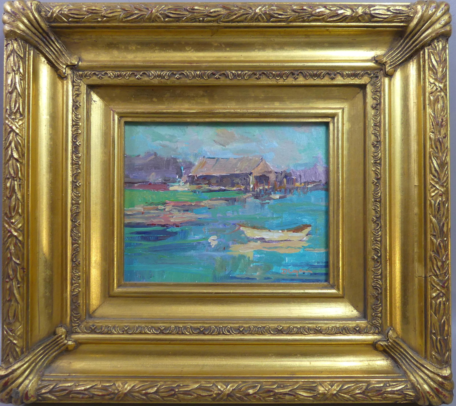 DAVID LAZARUS NANTUCKET HARBOR PAINTING (1 of 2)