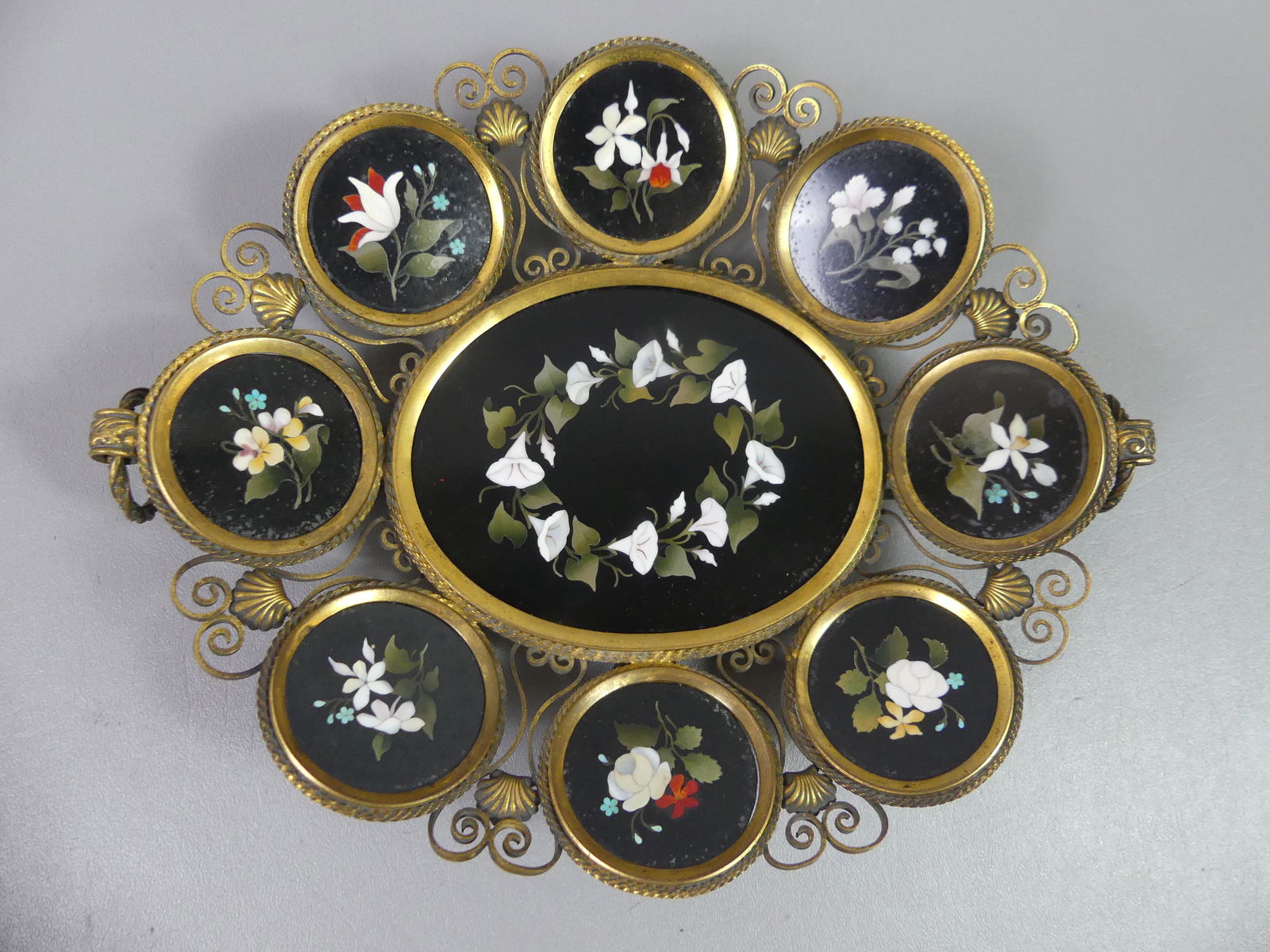 LARGE ITALIAN PIETRA DURA TRAY (1 of 4)