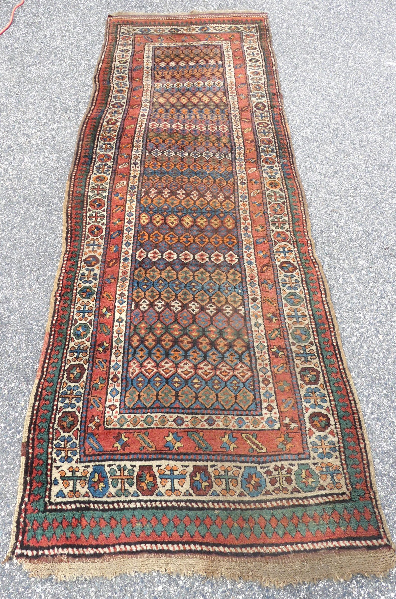 ANTIQUE KURDISH KAZAK 10 FT RUNNER RUG (1 of 4)