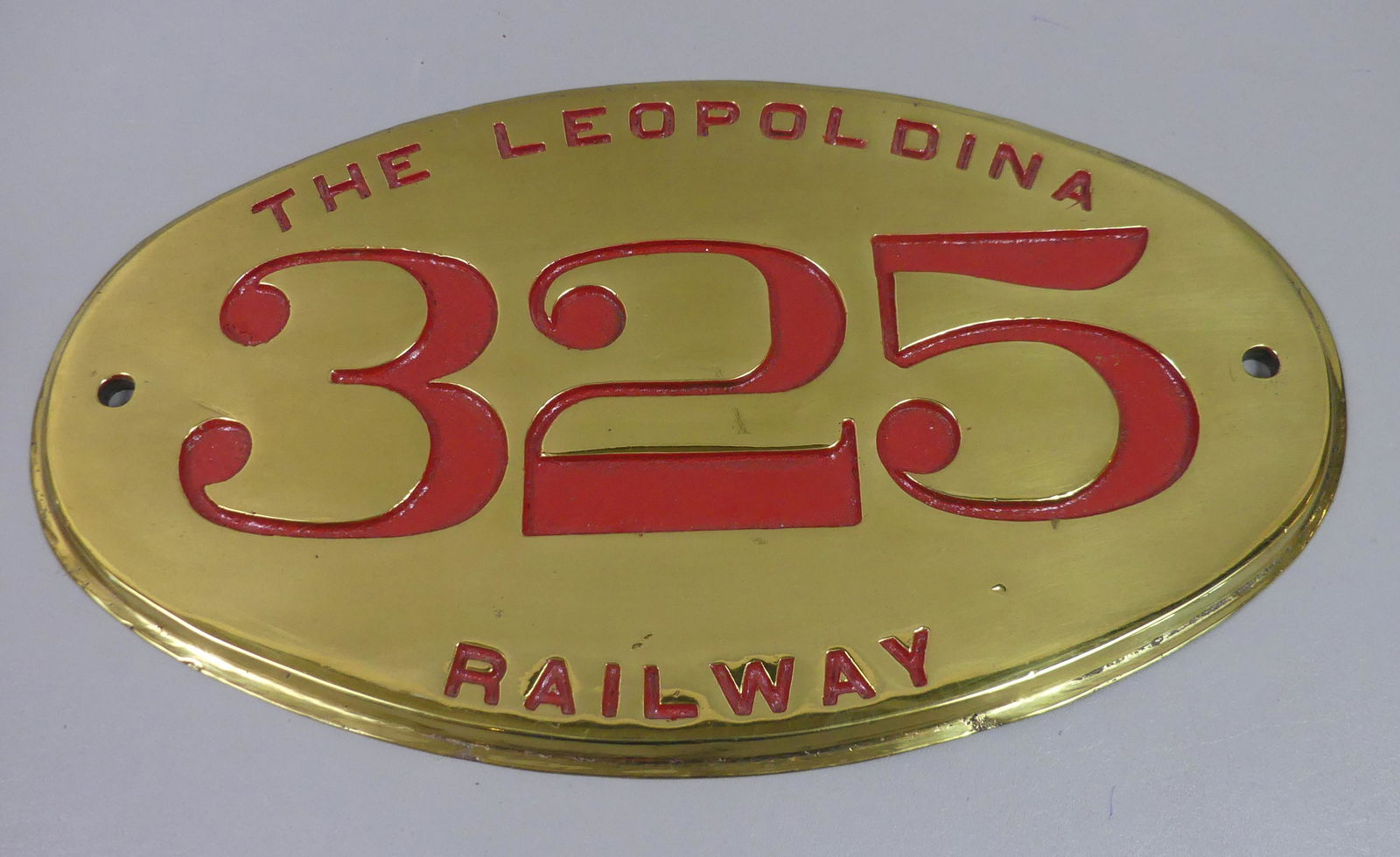 LEOPOLDINA RAILWAY BRONZE SIGN (1 of 2)