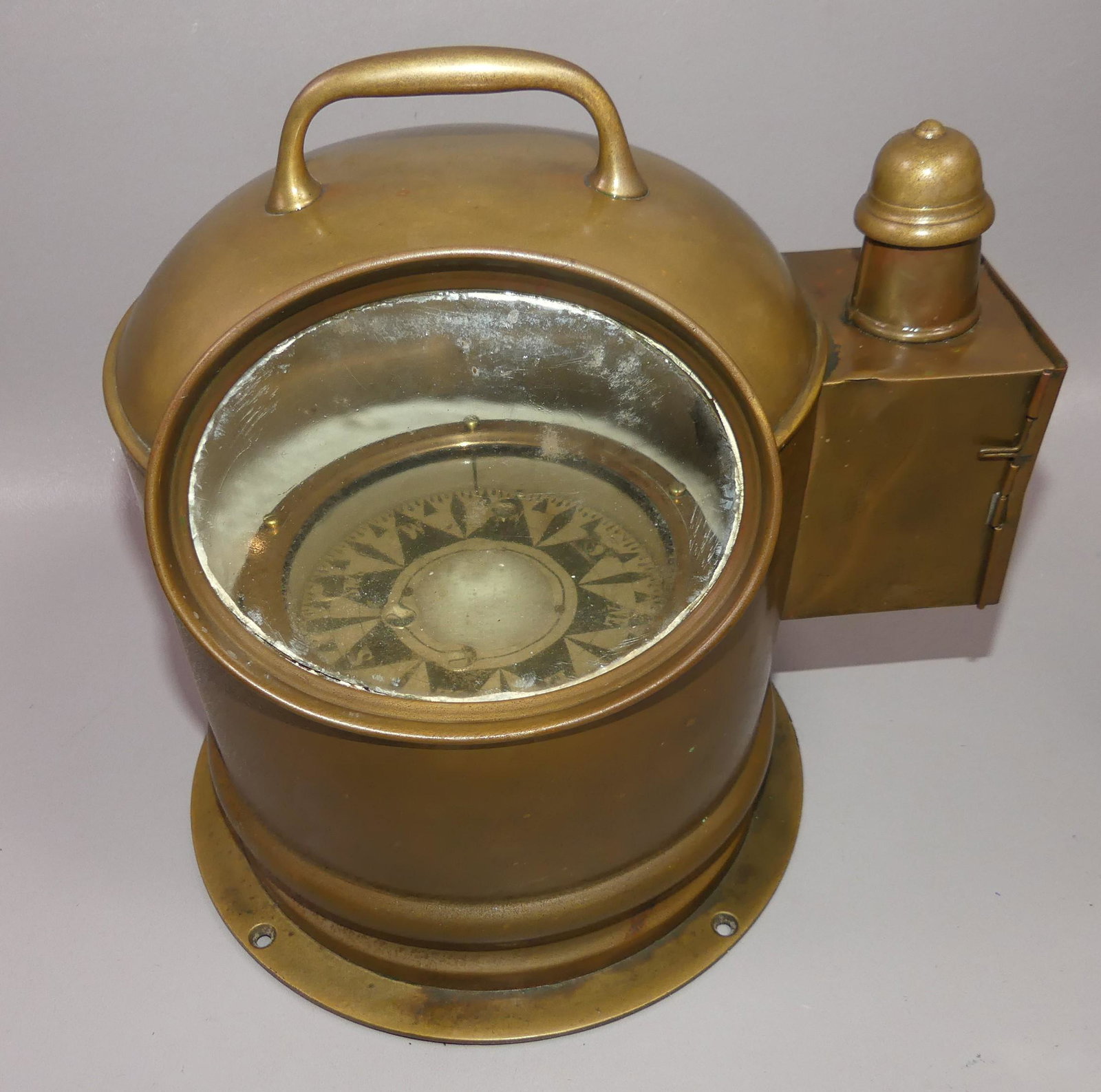 ANTIQUE SHIP BINNACLE & COMPASS (1 of 4)