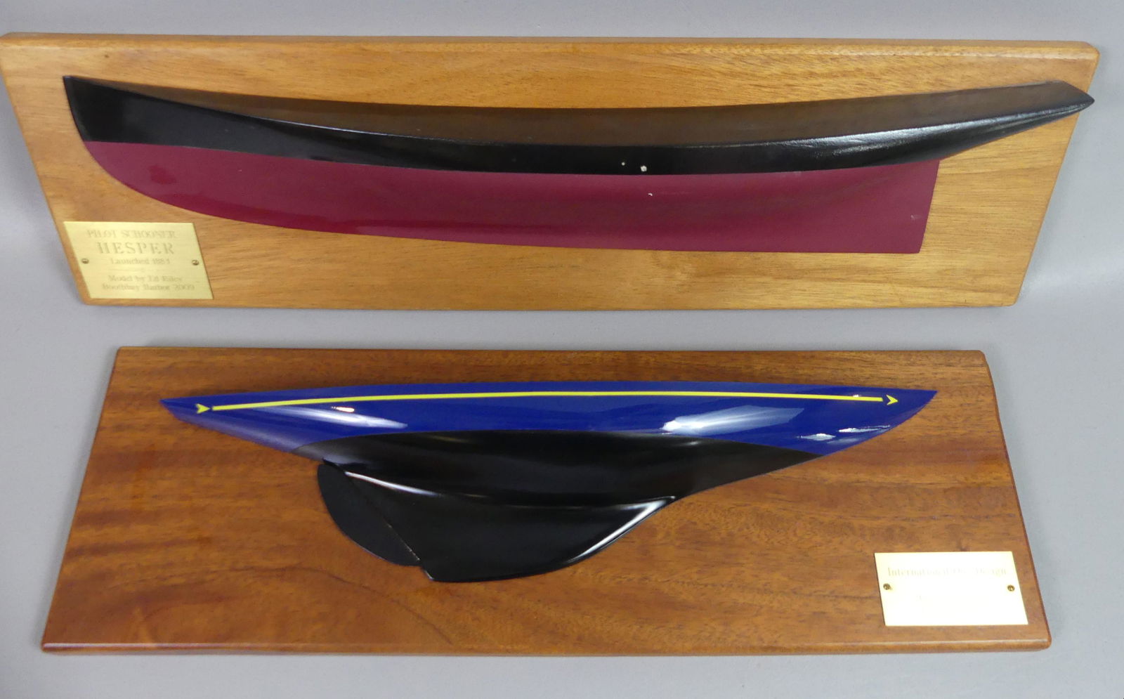 2 HALF HULL MODELS BY RILEY MAINE (1 of 3)