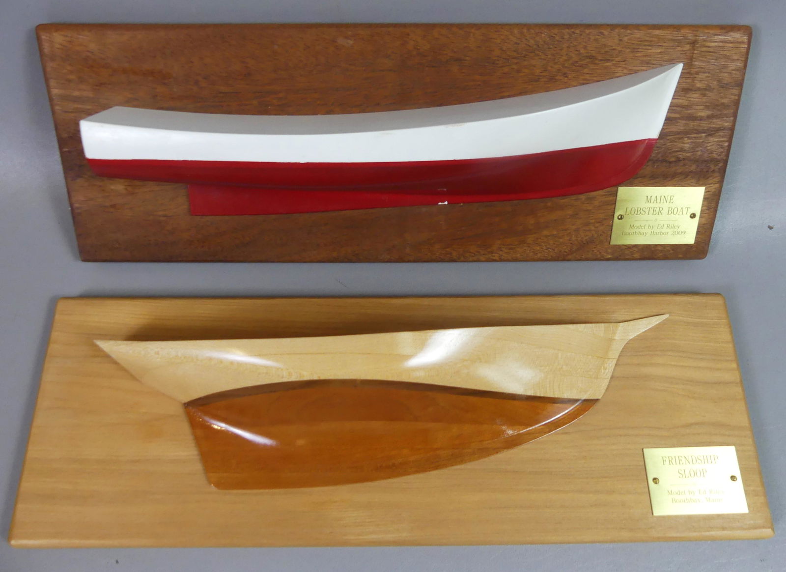 2 HALF HULL MODELS BY RILEY MAINE (1 of 3)