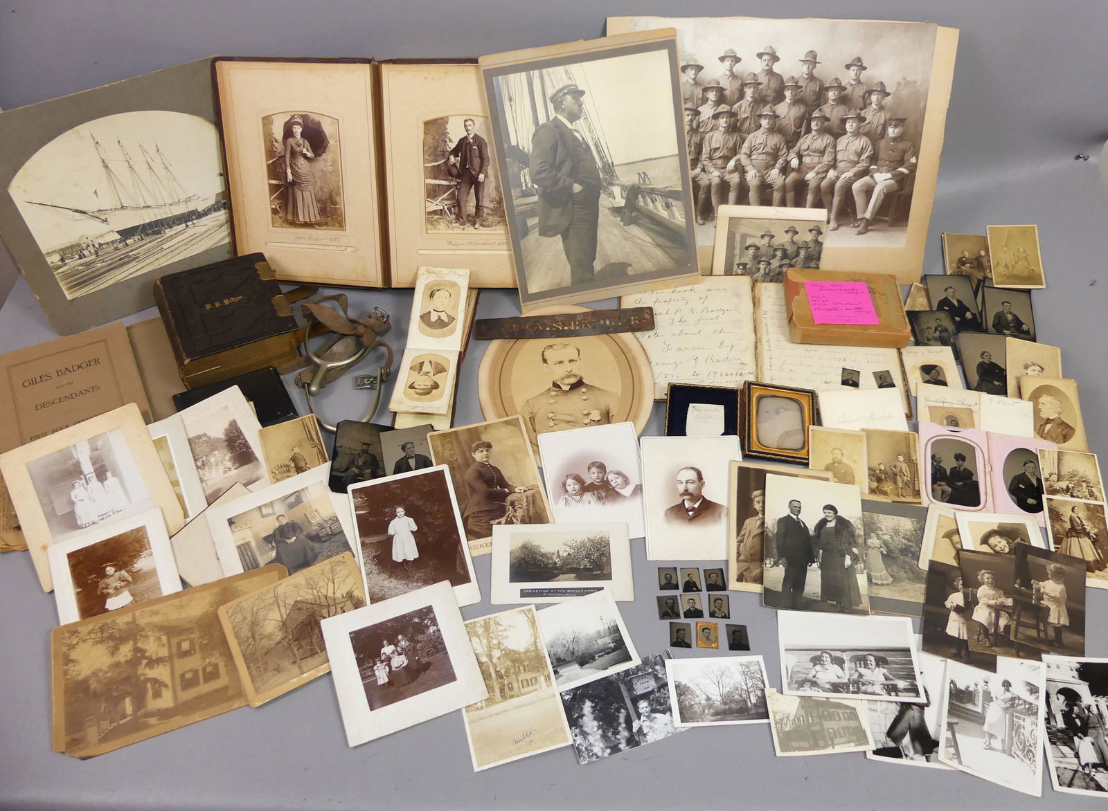 ANTIQUE BADGER ARCHIVAL GROUP & PHOTOS (1 of 16)