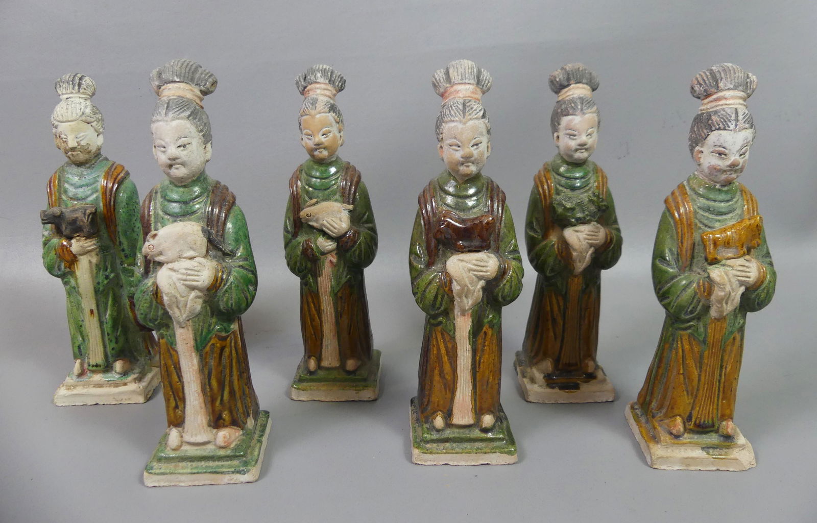 6 CHINESE MUD FIGURES (1 of 3)