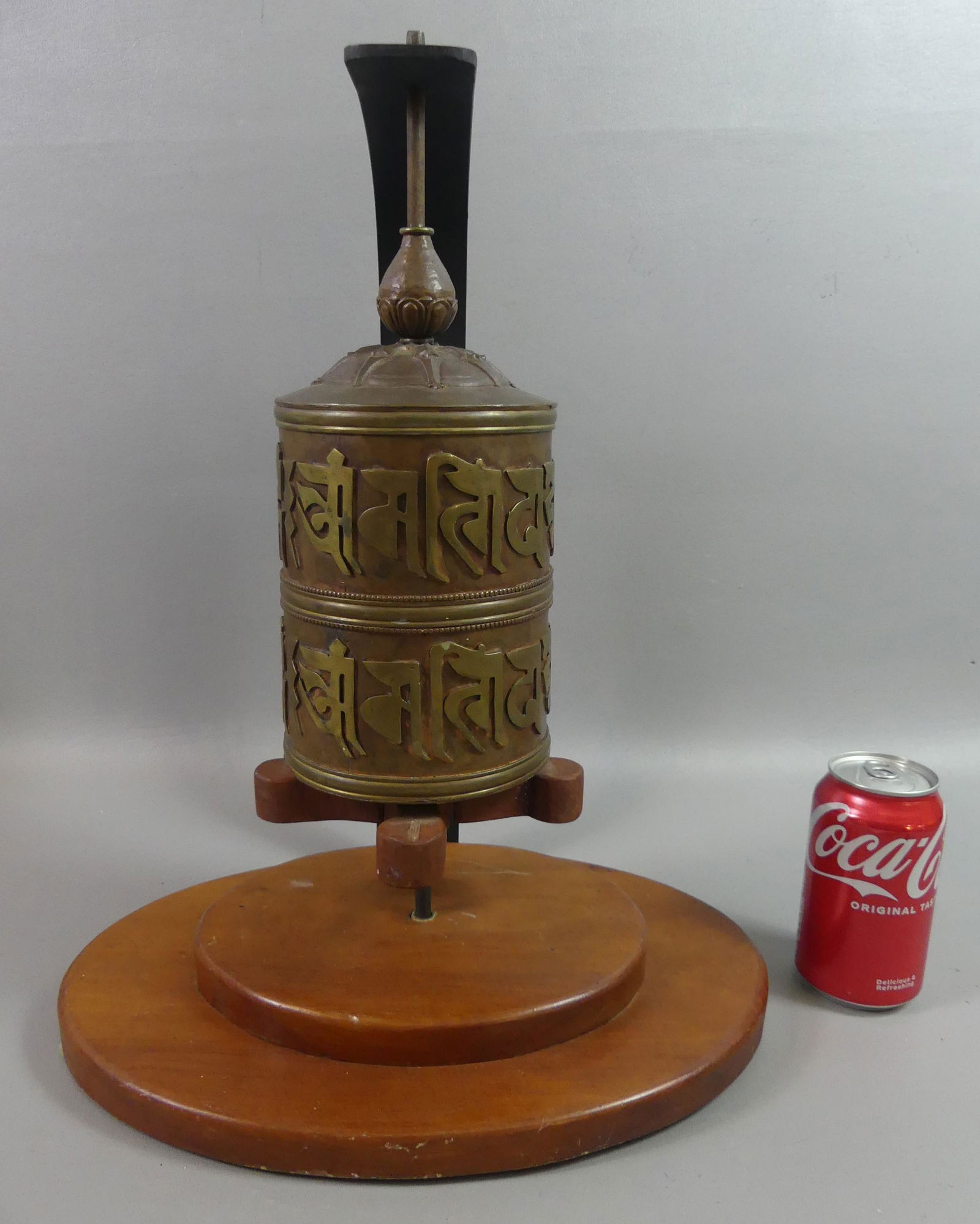 OLD TIBETAN BRASS PRAYER WHEEL (1 of 4)