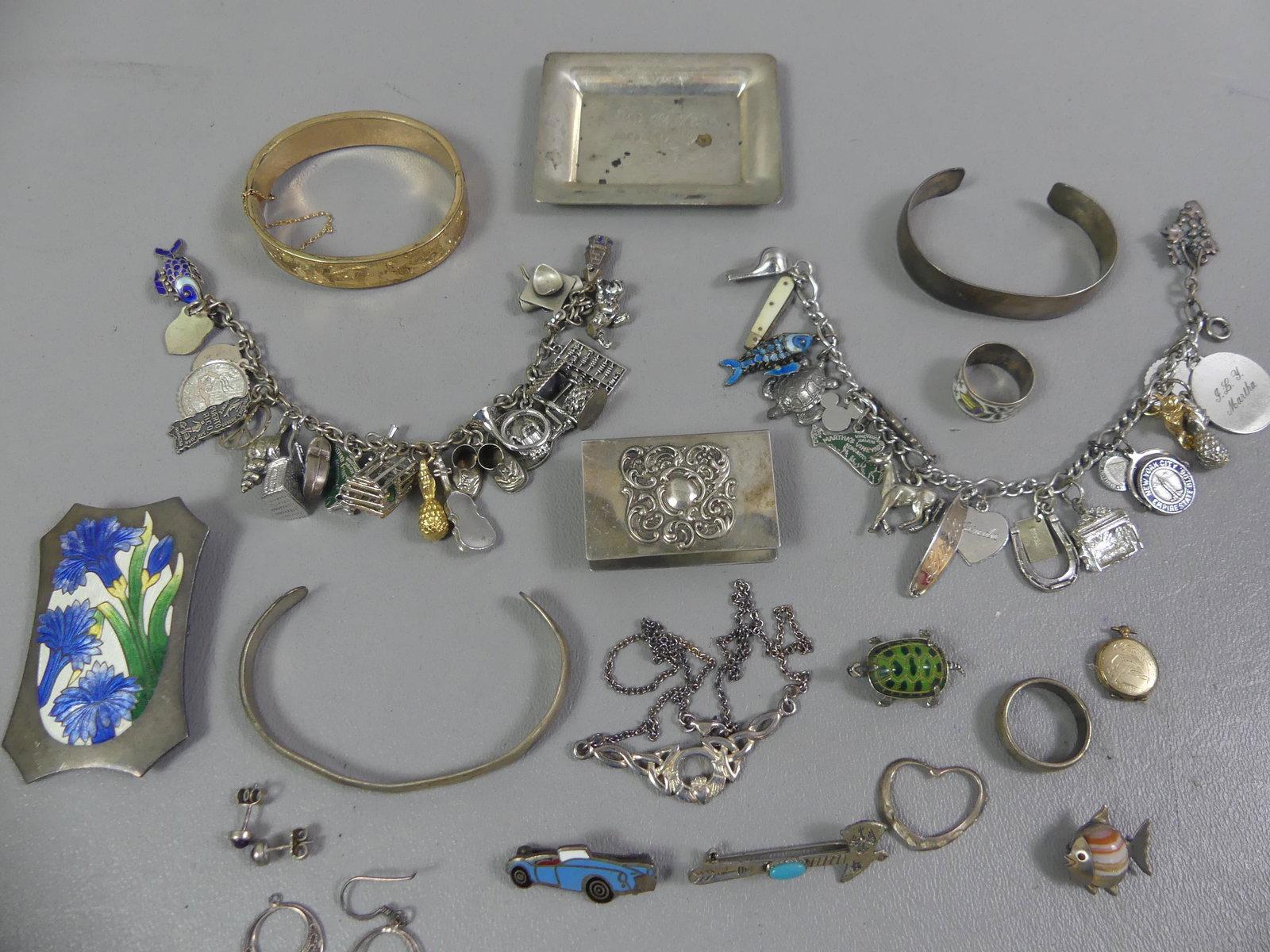 LOT MOSTLY STERLING JEWELRY (1 of 1)
