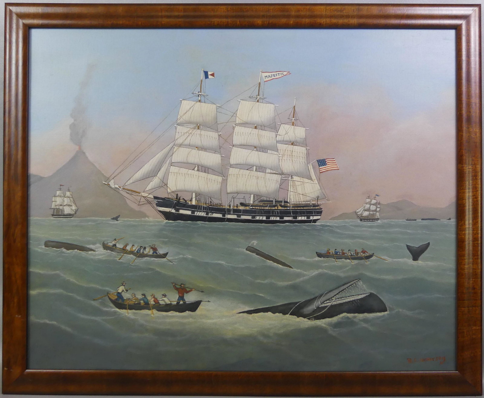 R.E. NICKERSON WHALING PAINTING (1 of 4)