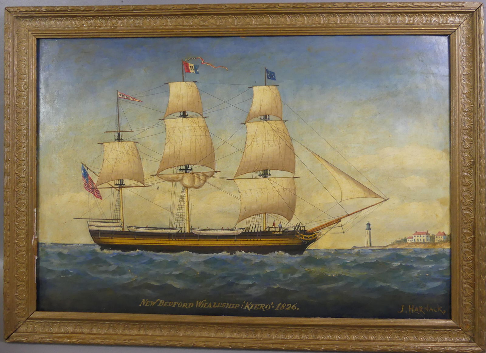 NEW BEDFORD WHALESHIP PAINTING - HARNACK (1 of 3)