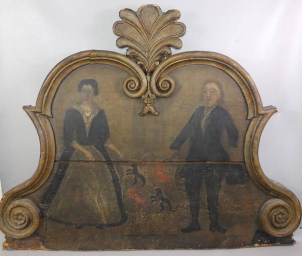 English Painted Wood Mantle Piece
