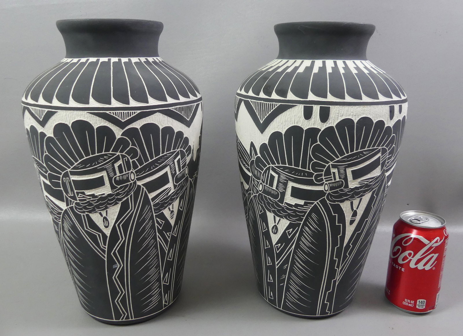 PAIR ACOMA VASES BY A. CONCHO (1 of 3)