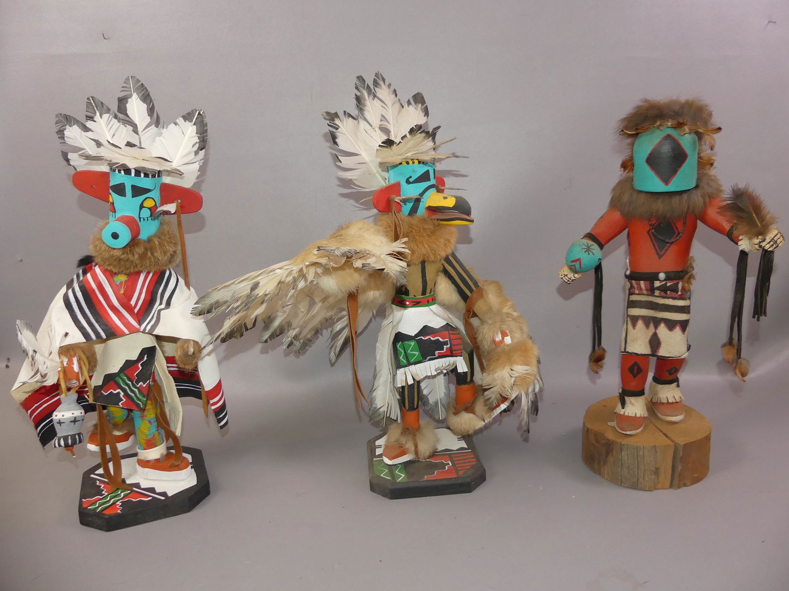 3 KACHINA DOLLS - SIGNED (1 of 4)