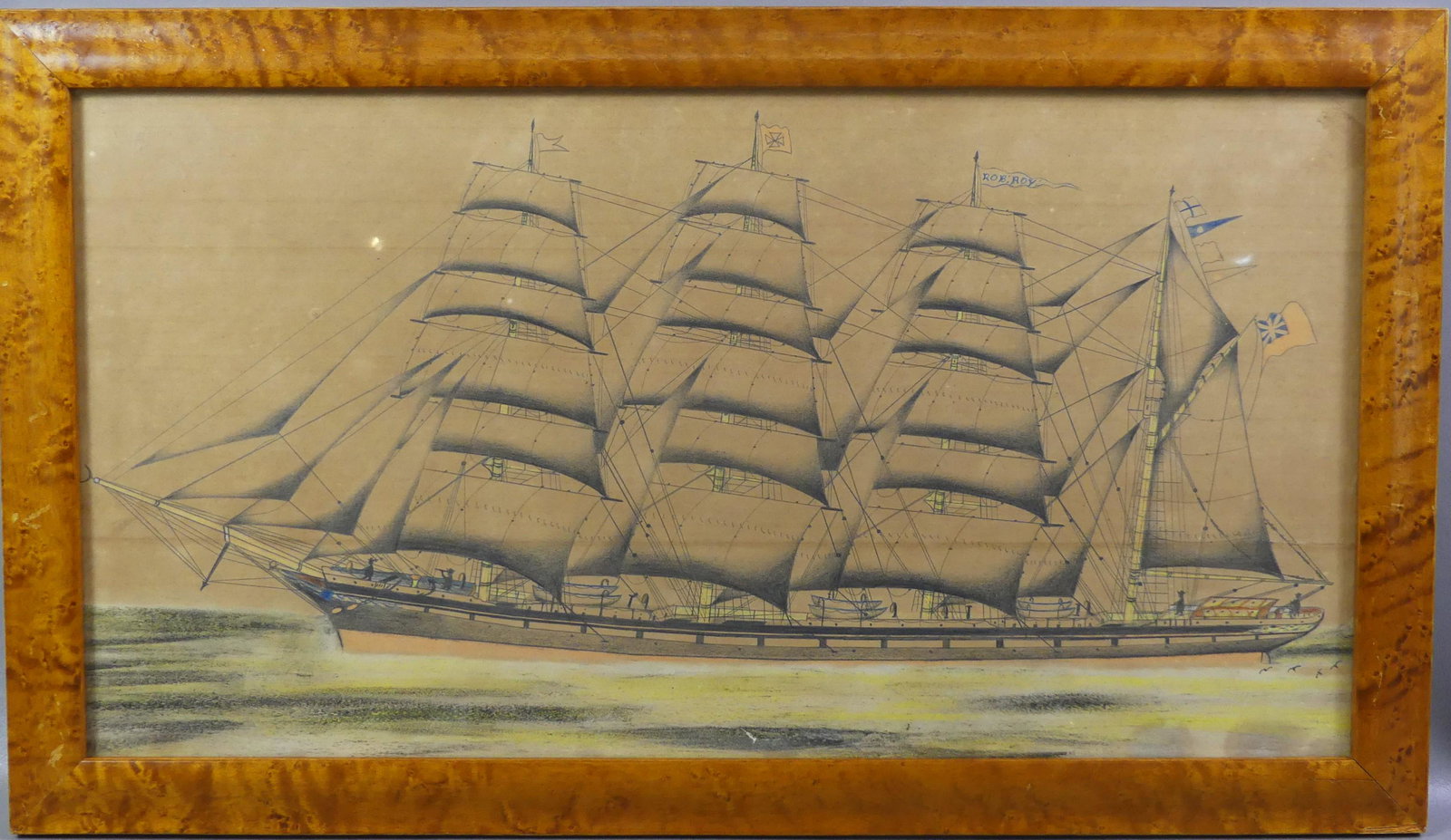 MIXED MEDIA DRAWING - SHIP ROB ROY (1 of 4)